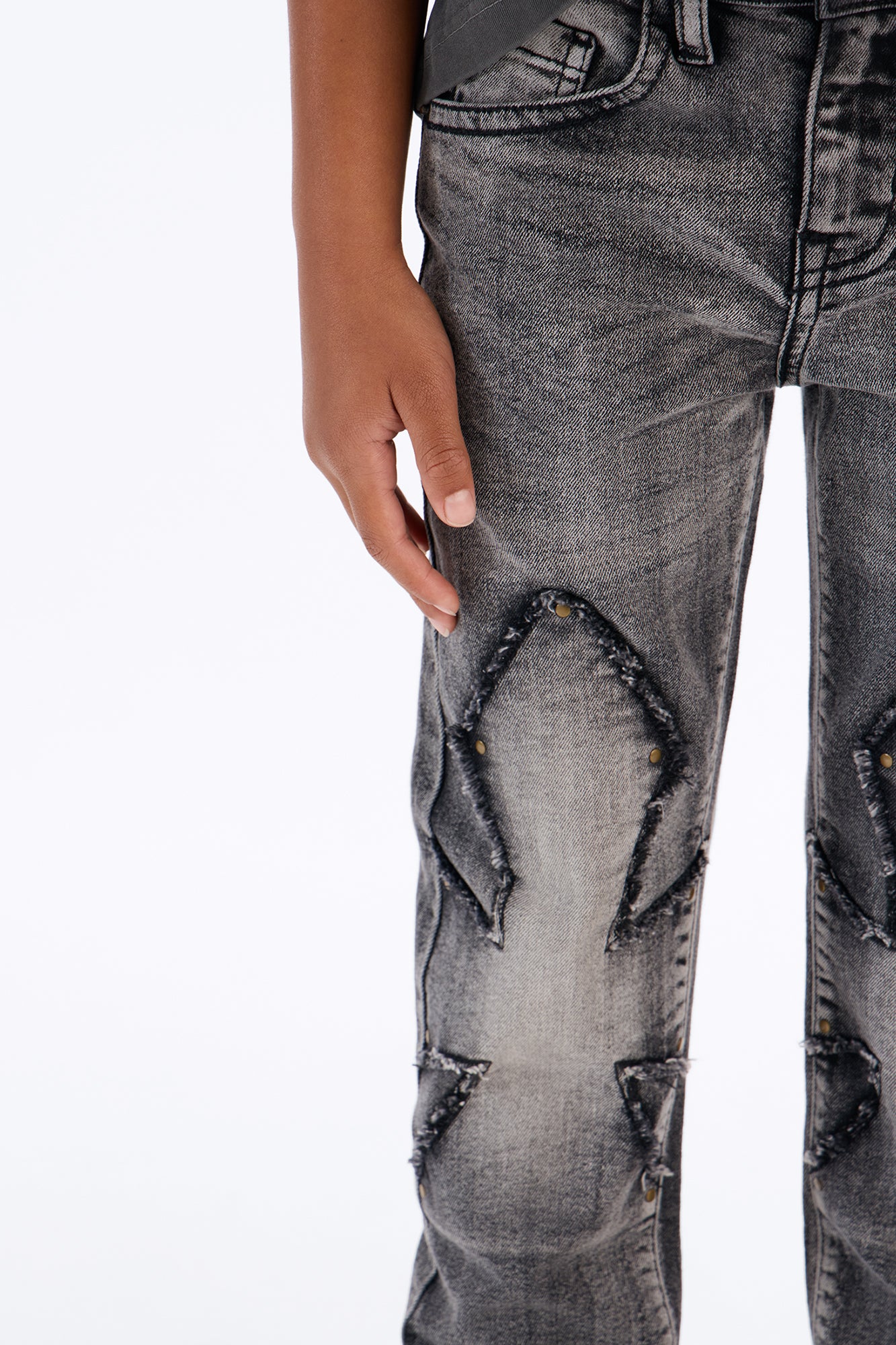 Mini He's Courageous Skinny Jeans - Black Wash - Image 3
