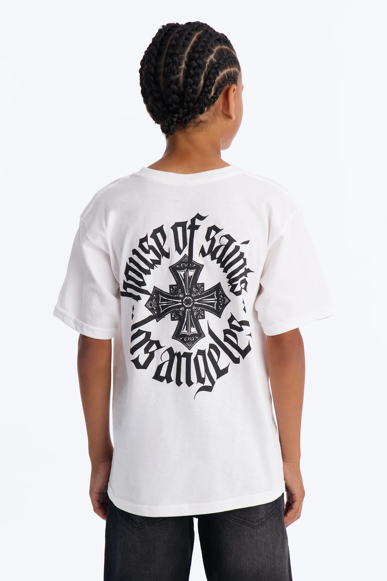 Mini House Of Saints Boxy Short Sleeve Tee - White