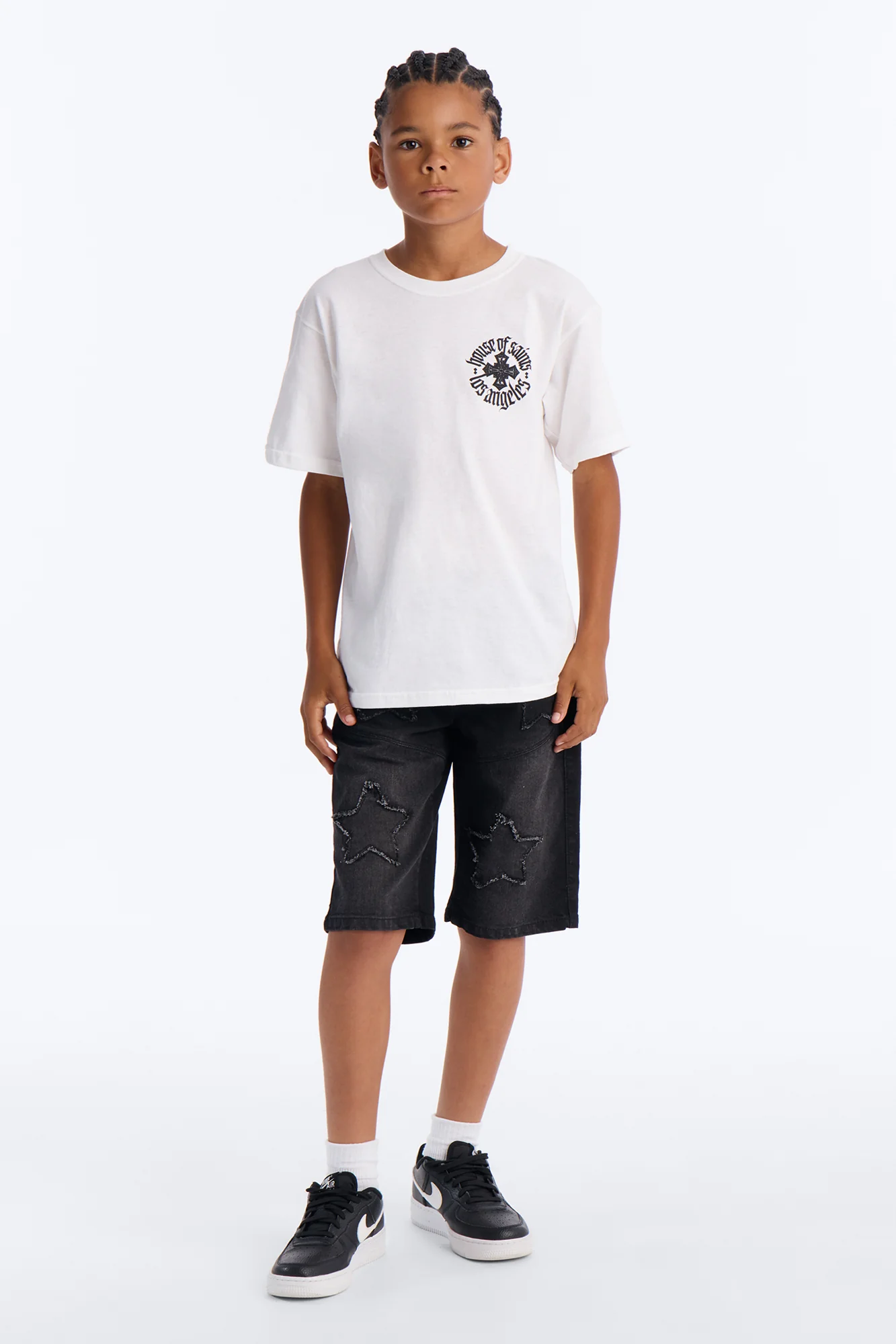Mini House Of Saints Boxy Short Sleeve Tee - White - Image 2