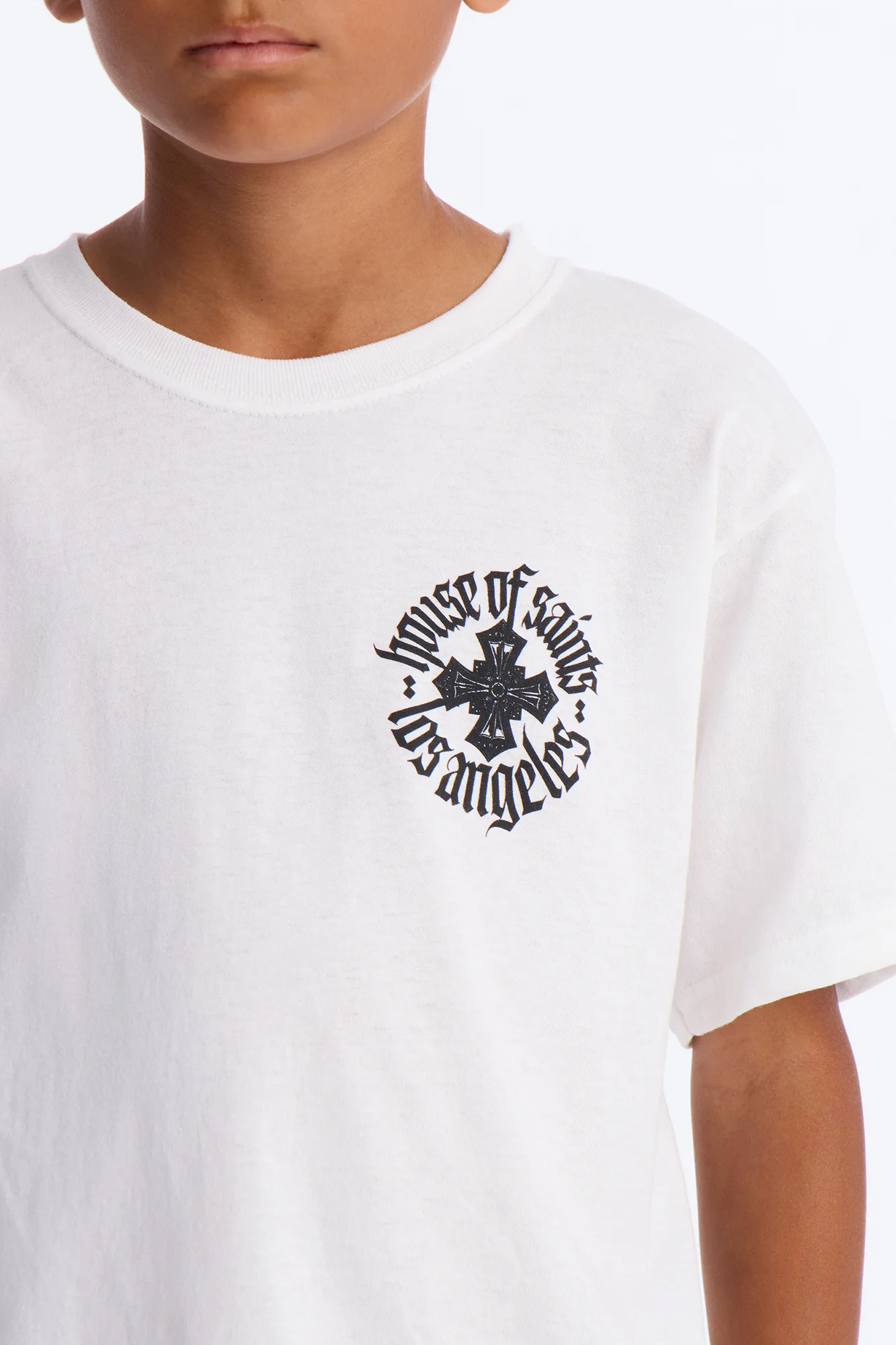 Mini House Of Saints Boxy Short Sleeve Tee - White - Image 4