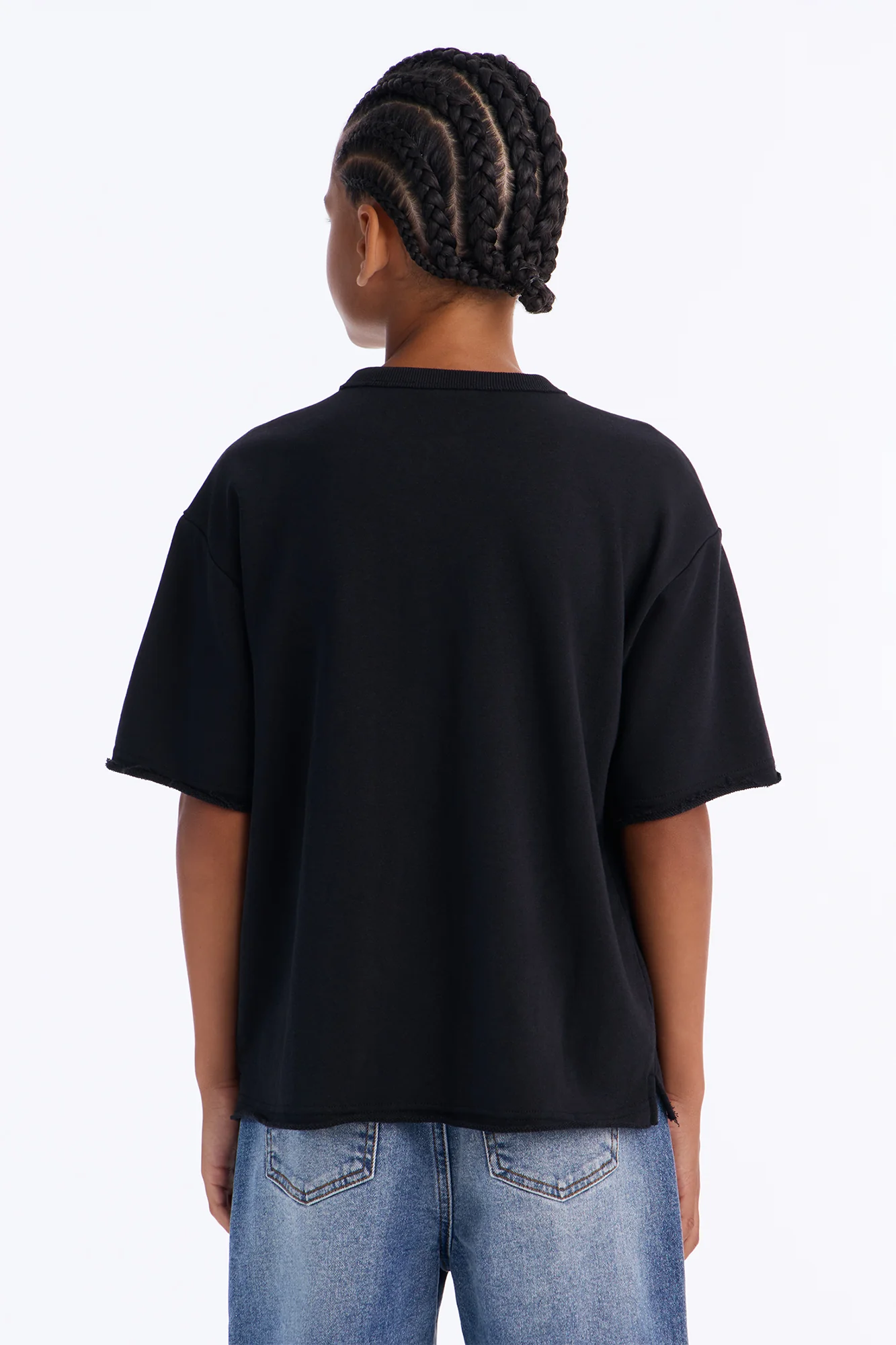 Mini I Like How It Looks Oversized Terry Short Sleeve Tee - Black - Image 3