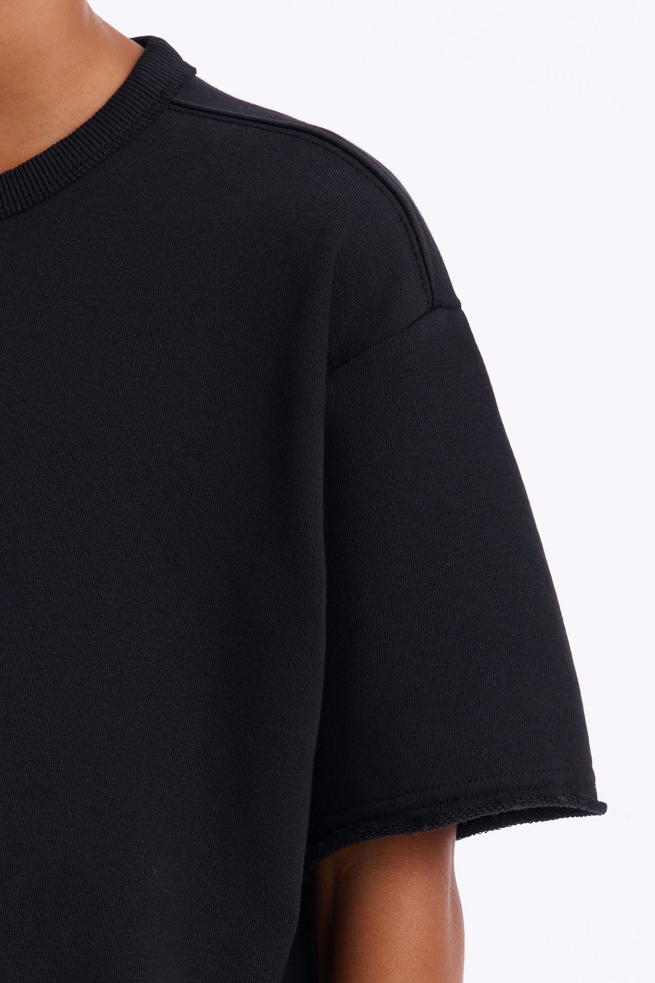 Mini I Like How It Looks Oversized Terry Short Sleeve Tee - Black - Image 4
