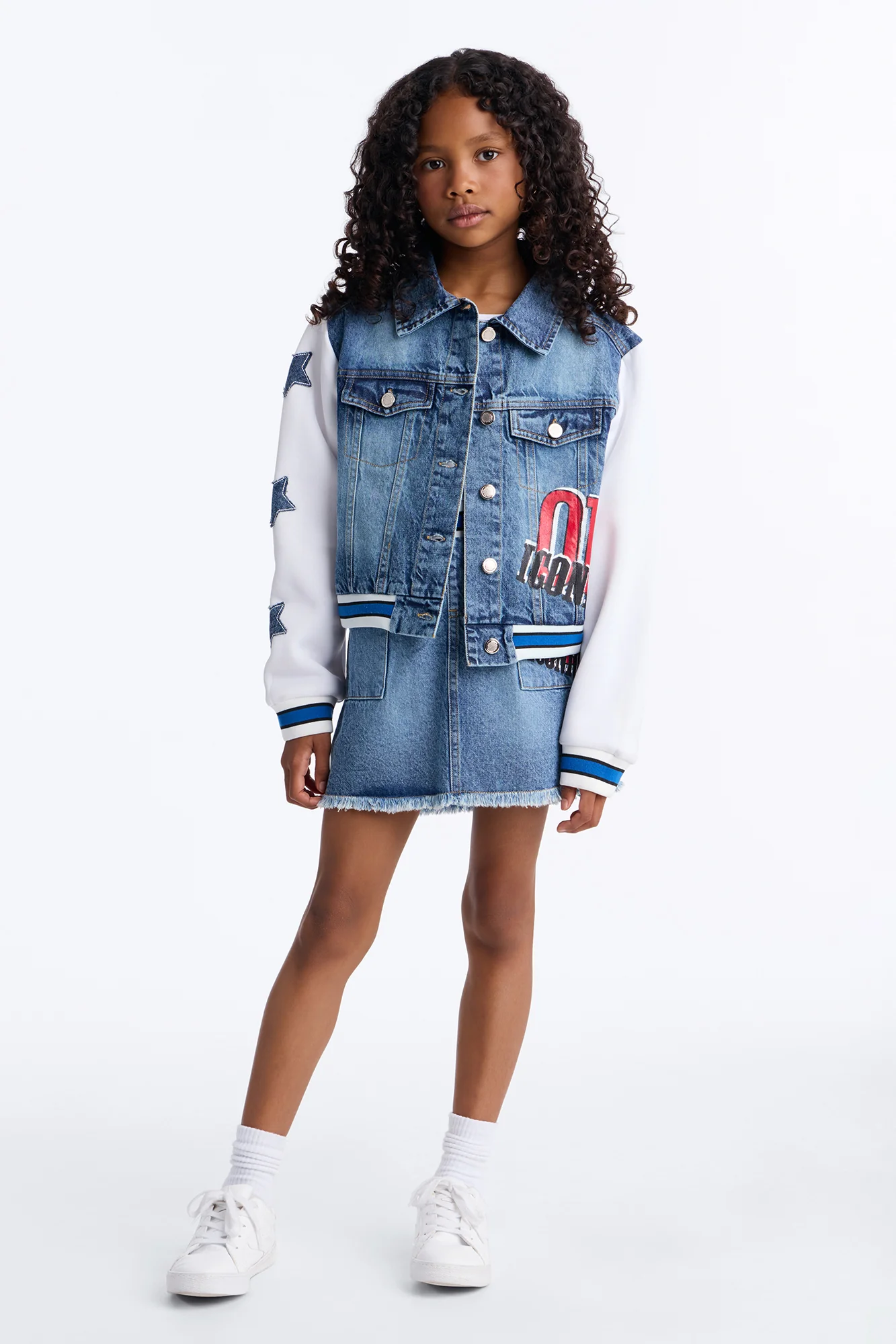 Mini Iconic Girls Only Denim Jacket - Medium Wash - Image 2
