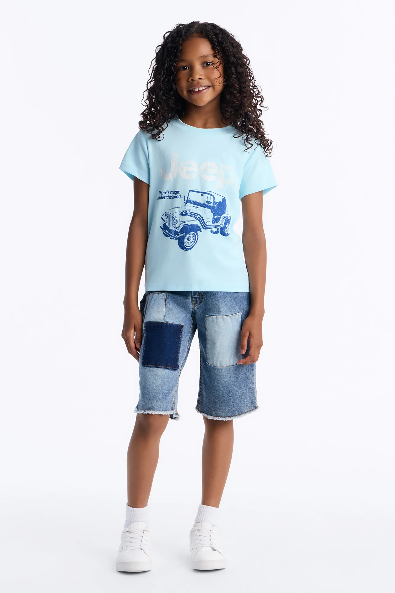 Mini Jeep Wrangler Baby Tee - Light Blue - Image 2