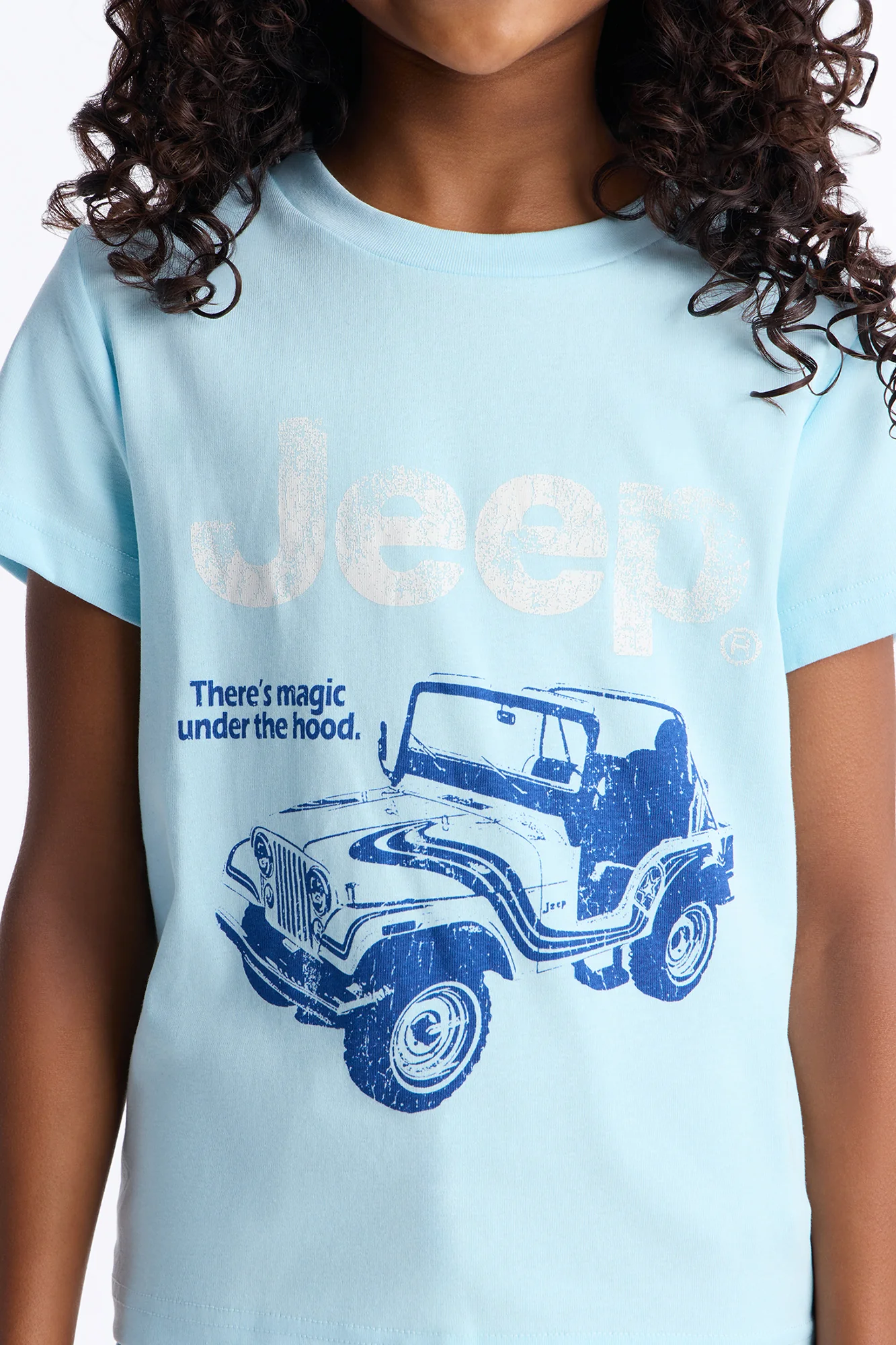 Mini Jeep Wrangler Baby Tee - Light Blue - Image 3