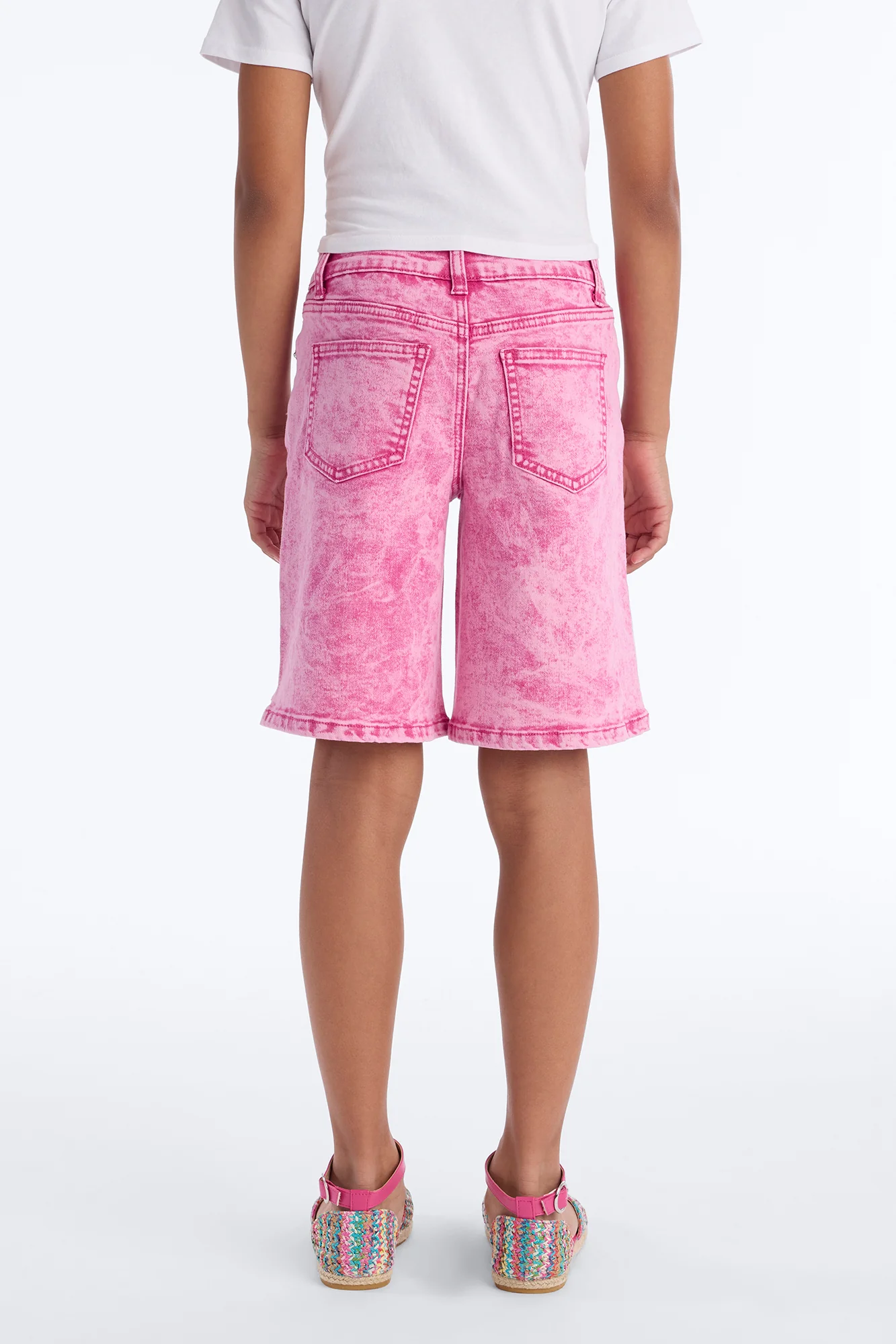 Mini Just Because Jorts - Fuchsia - Image 5