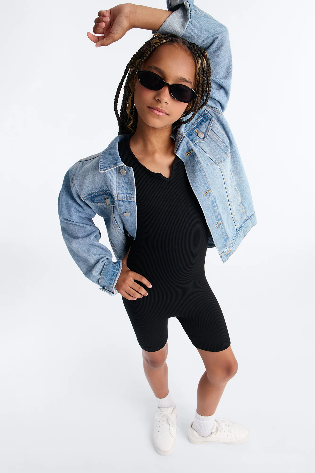 Mini Keep Talking Sleeveless Romper - Black - Image 2