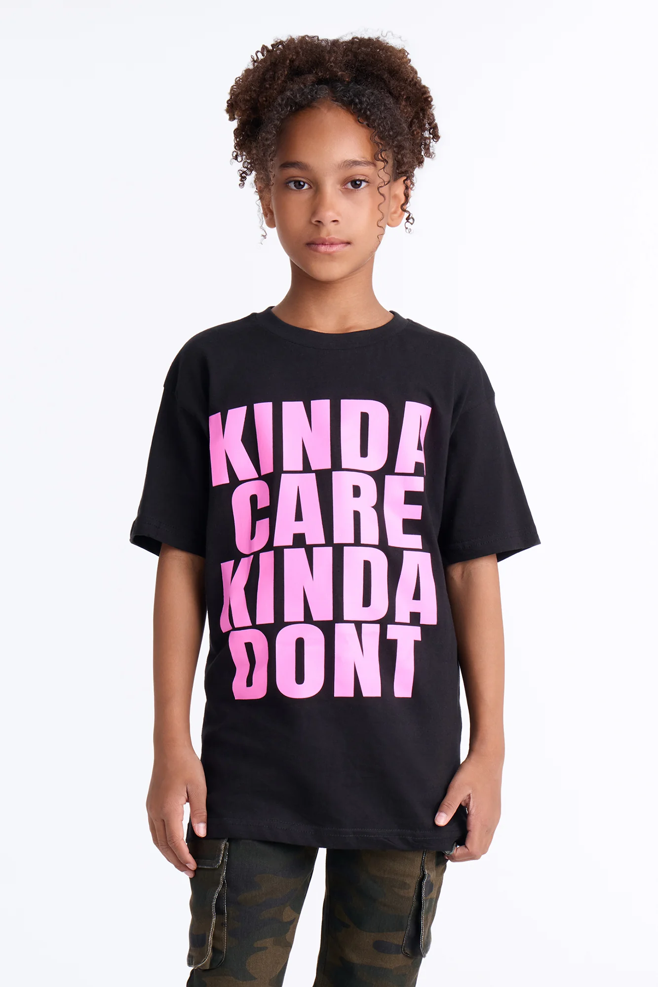 Mini Kinda Care Kinda Dont Short Sleeve Tee - Black - Image 2