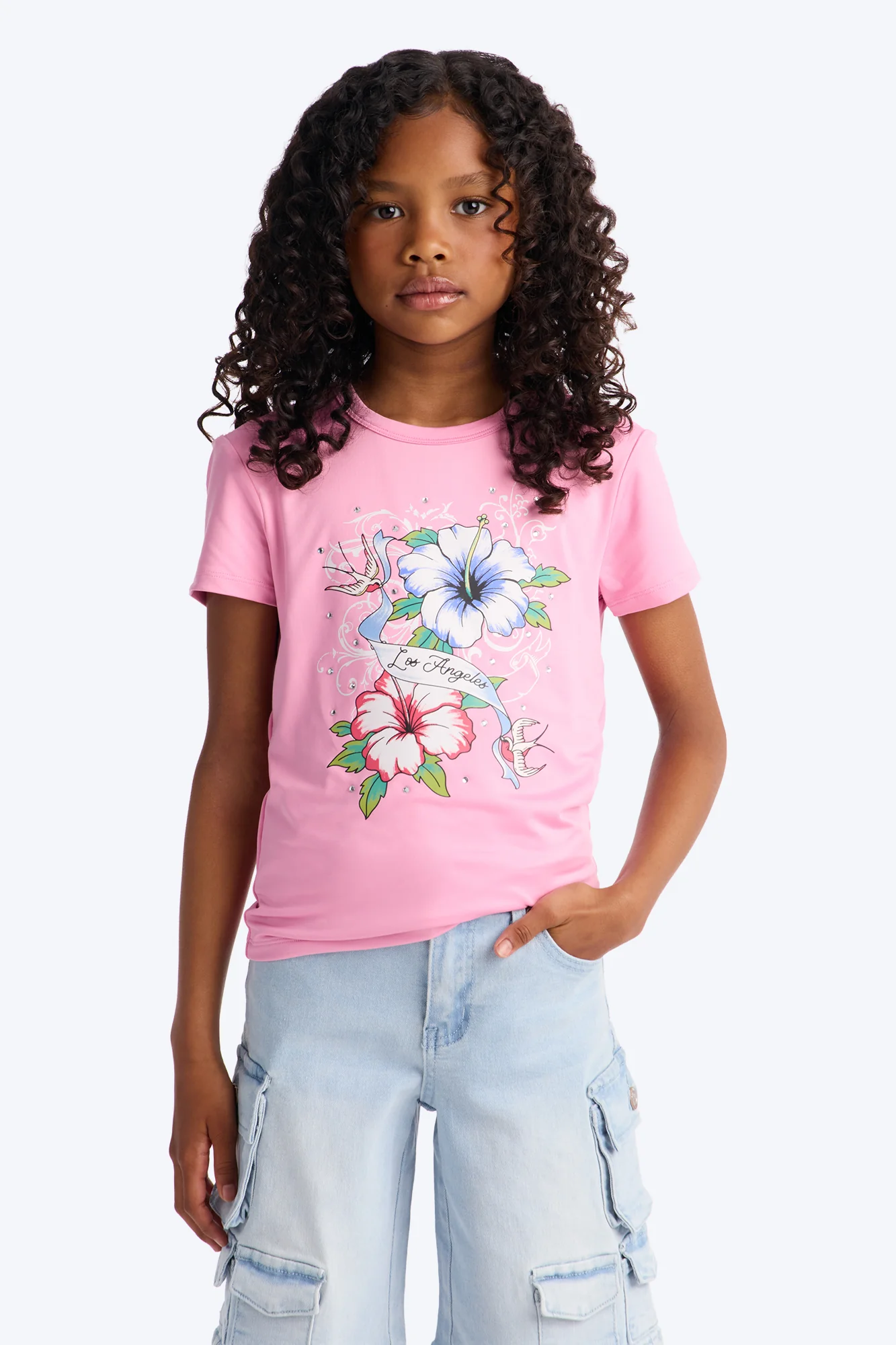 Mini LA Always Blessed Short Sleeve Tee - Pink