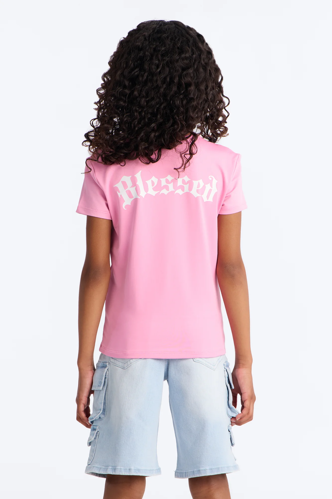 Mini LA Always Blessed Short Sleeve Tee - Pink - Image 4