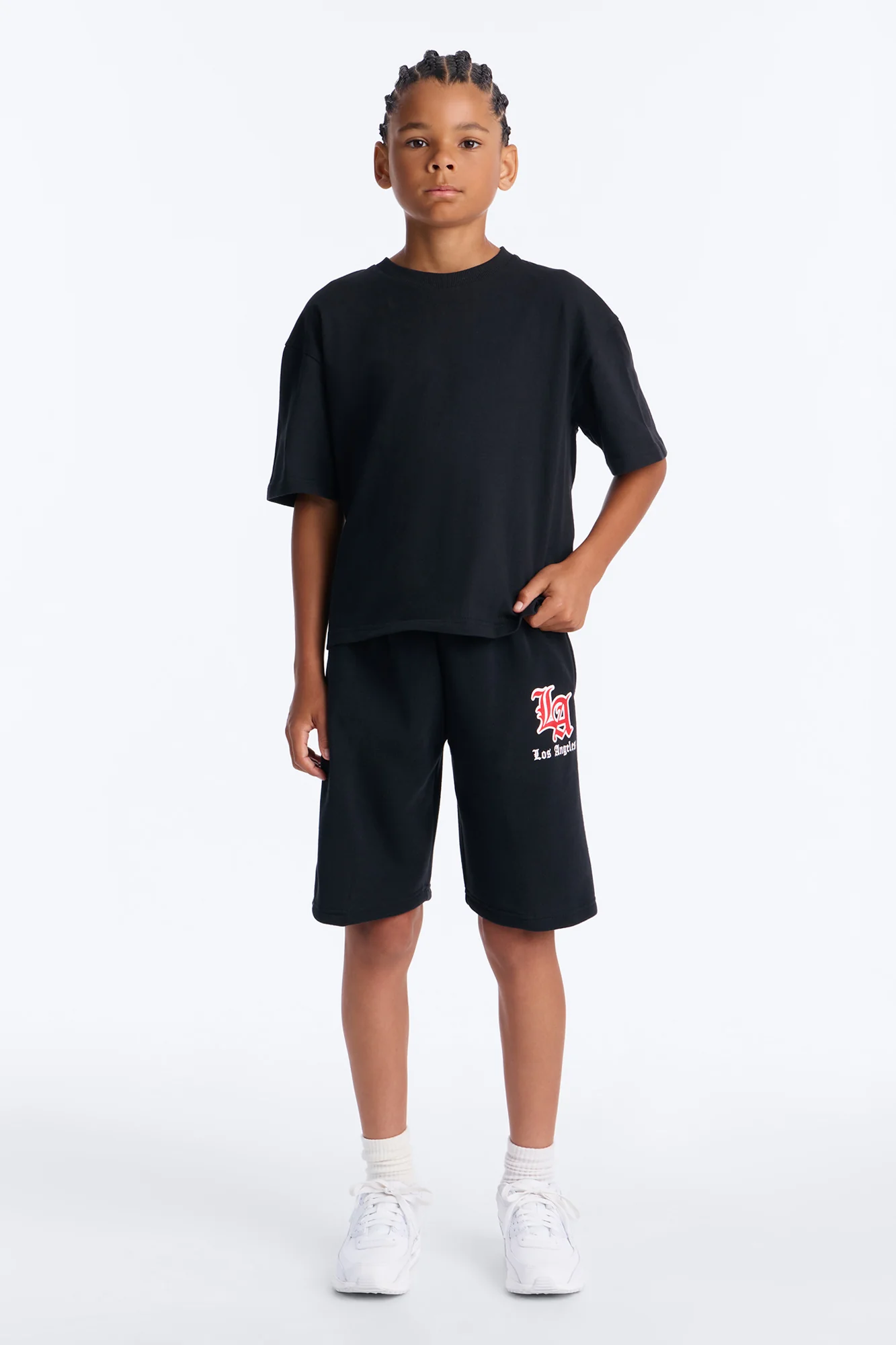 Mini LA Living Fleece Shorts - Black