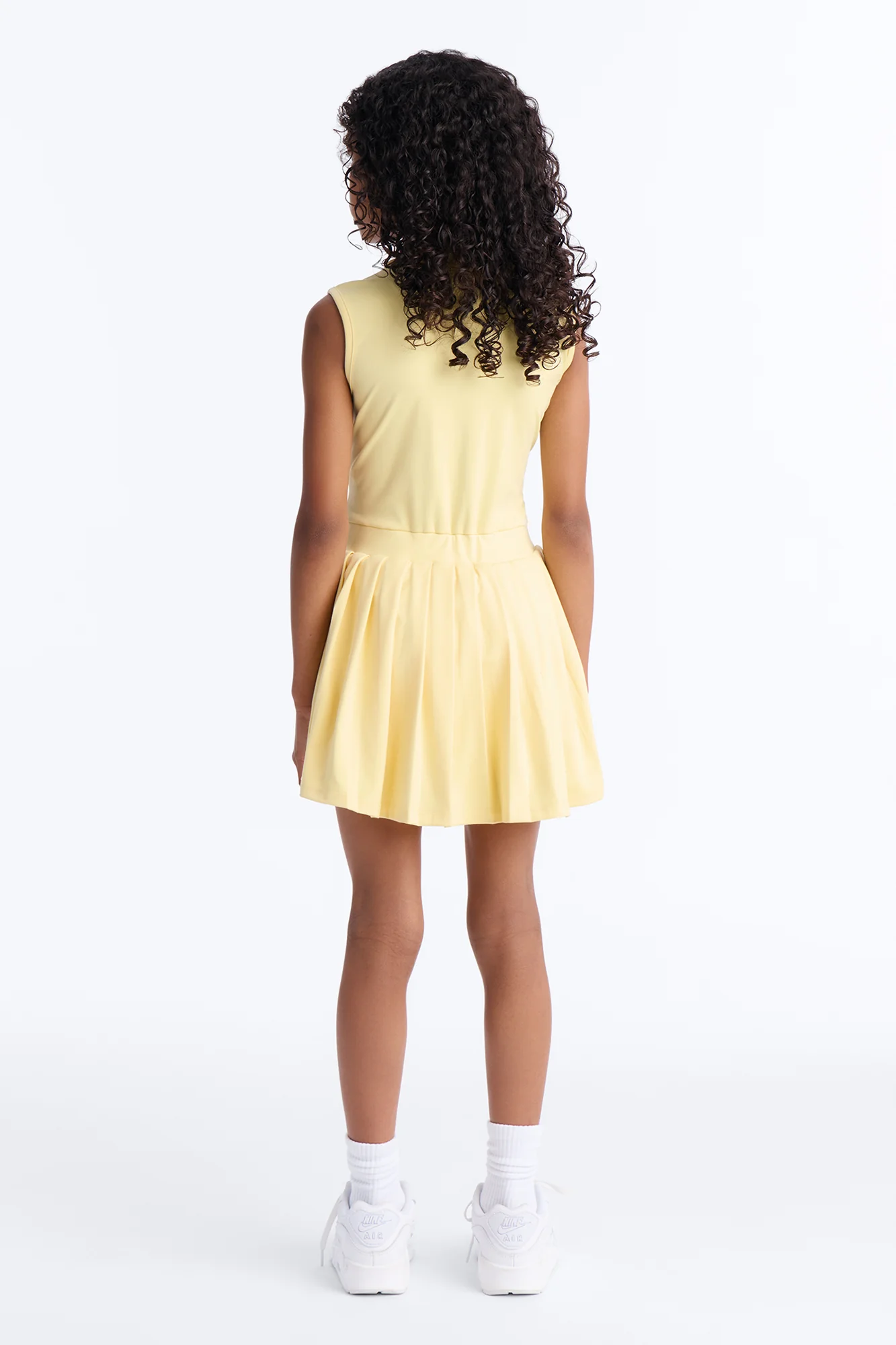 Mini Layla Active Polo Dress - Yellow - Image 4
