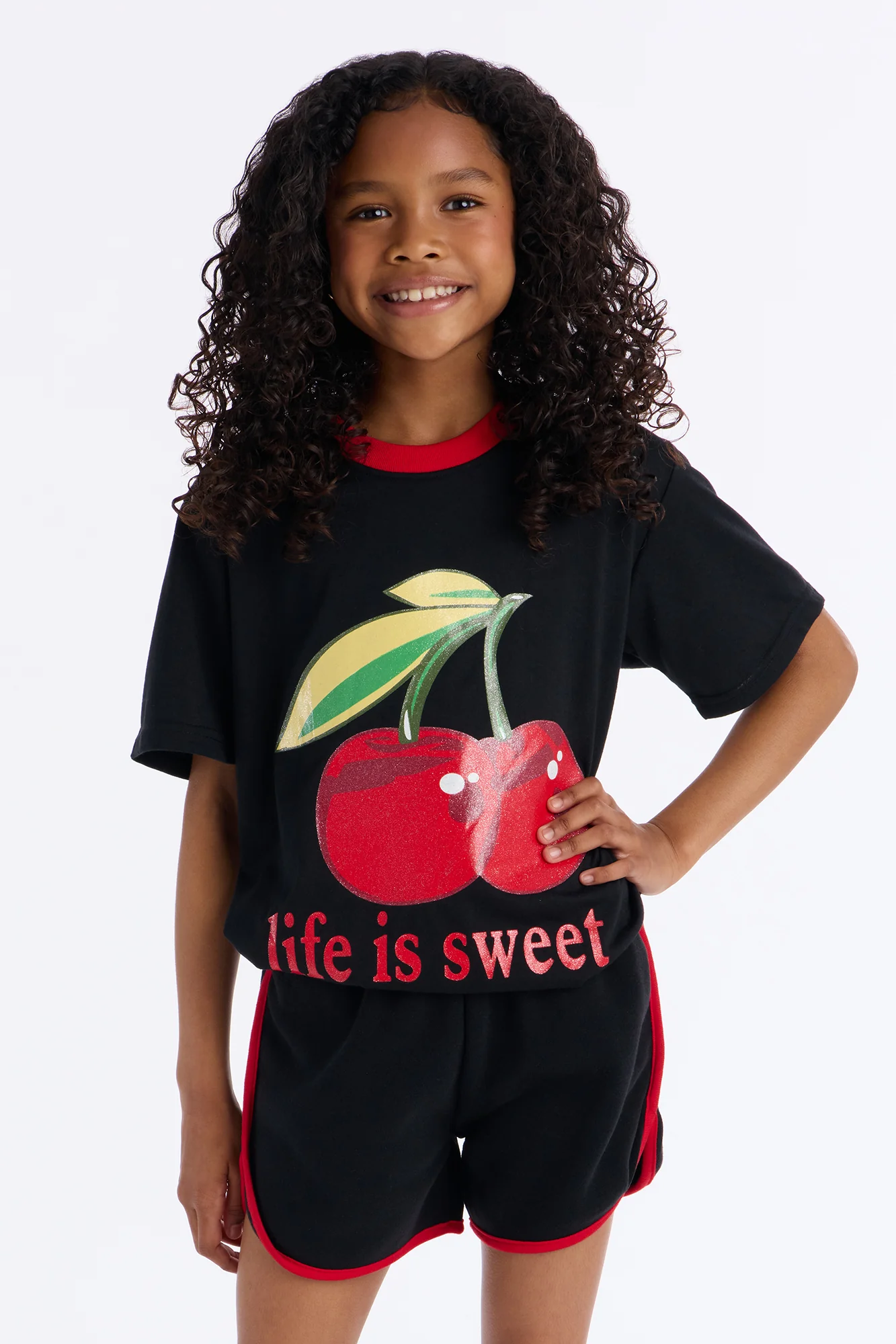 Mini Life Is Sweet Short Set - Black - Image 2