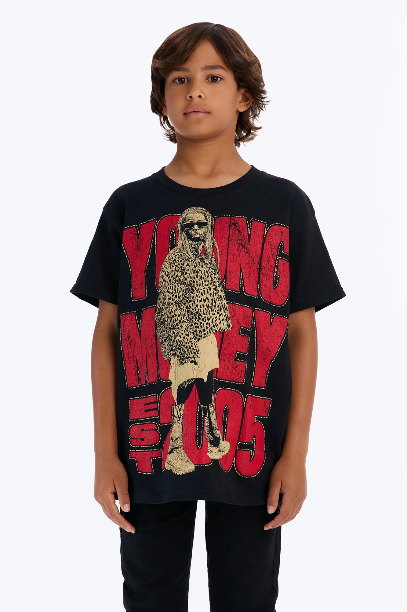 Mini Lil Wayne Young Money Est 2005 Short Sleeve Tee - Black - Image 2