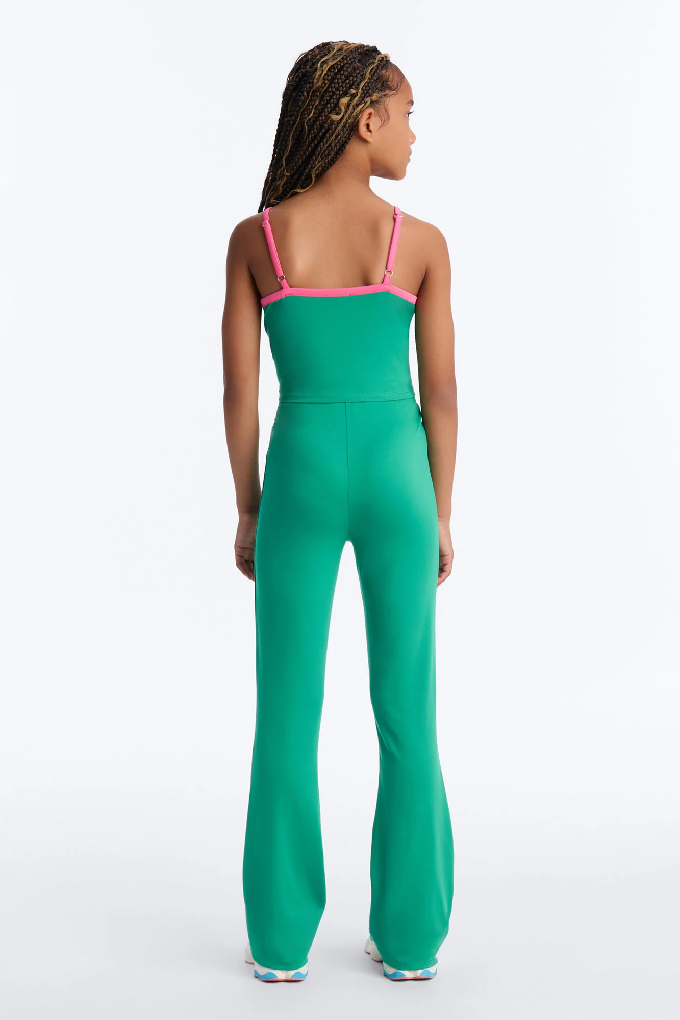 Mini Lila Flare Pant Set - Kelly Green - Image 4