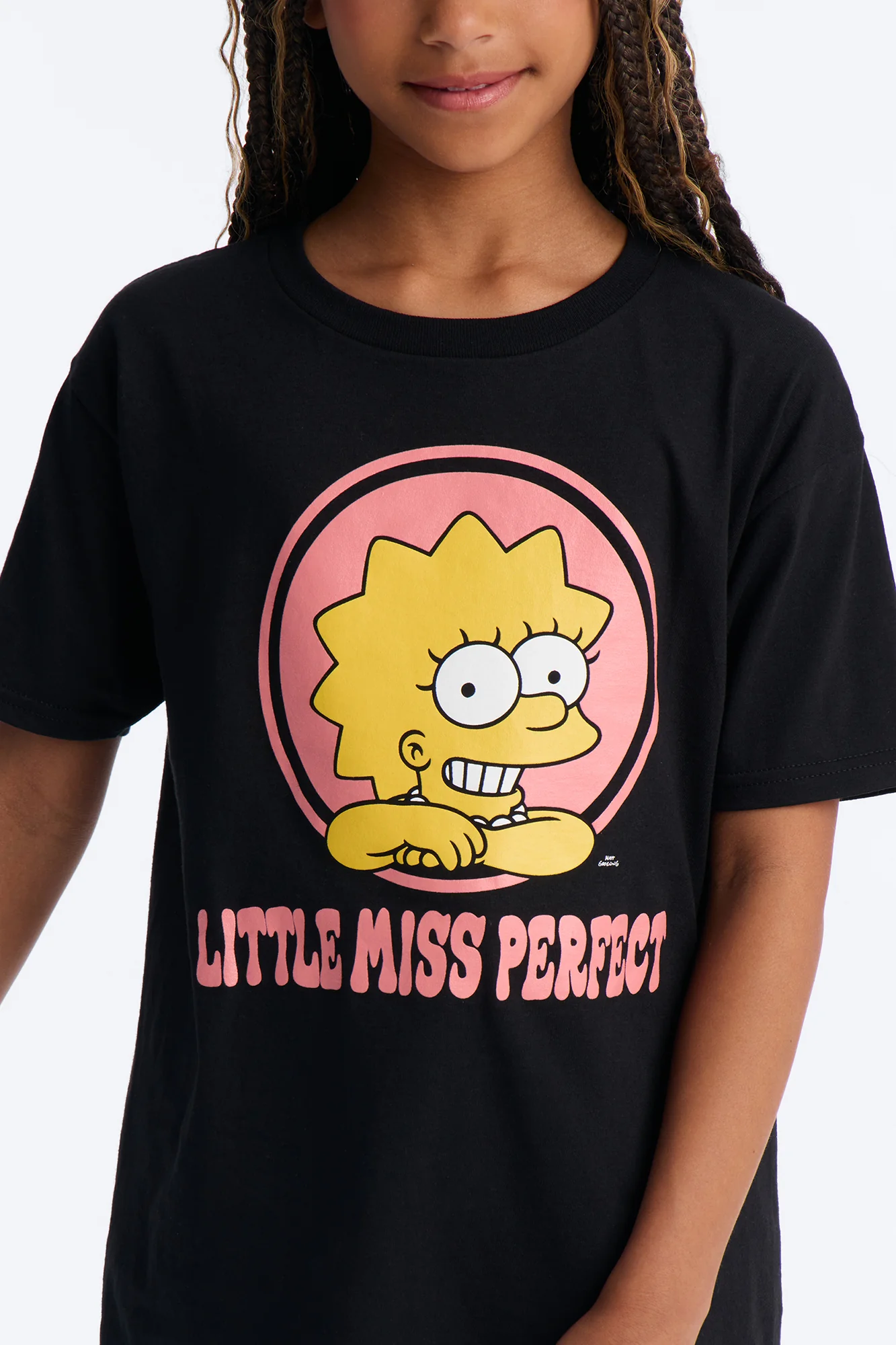 Mini Lisa Simpson Little Miss Perfect Short Sleeve Tee - Black - Image 3