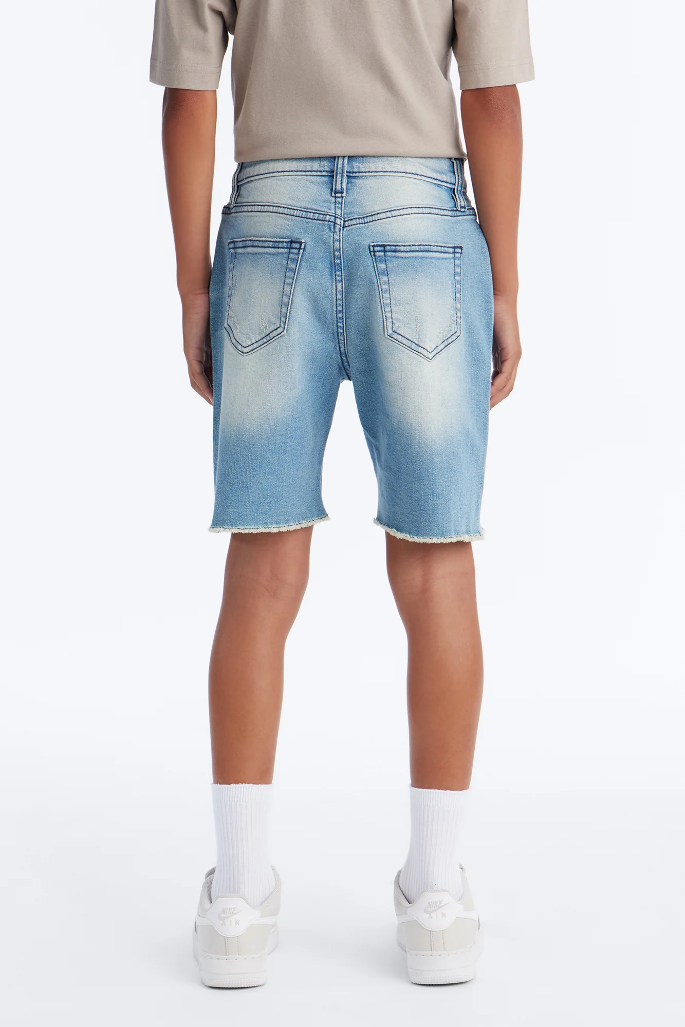 Mini Lounge Relaxed Denim Shorts - Medium Blue Wash - Image 4