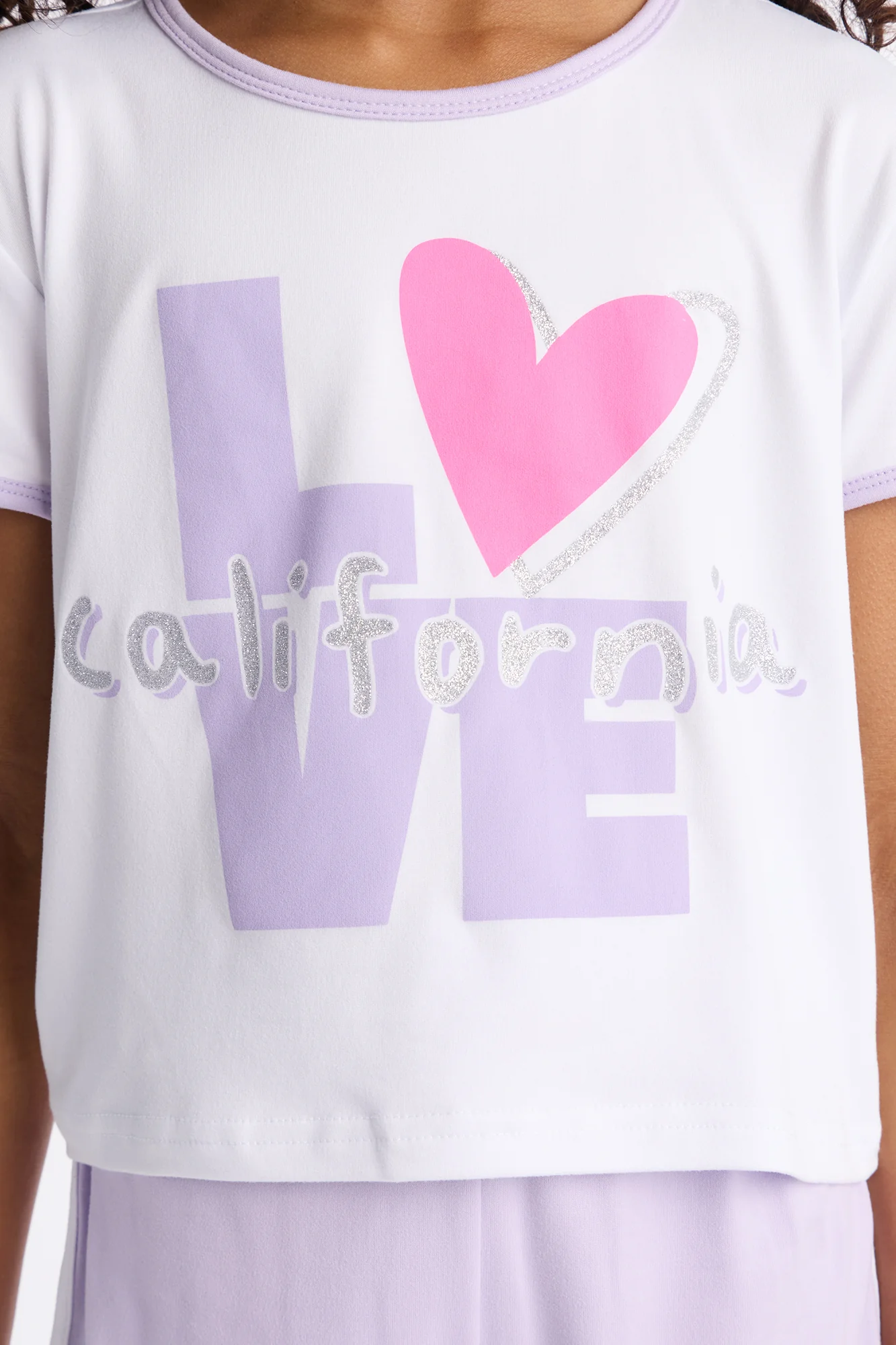 Mini Love For California Short Set - Lavender/combo - Image 3