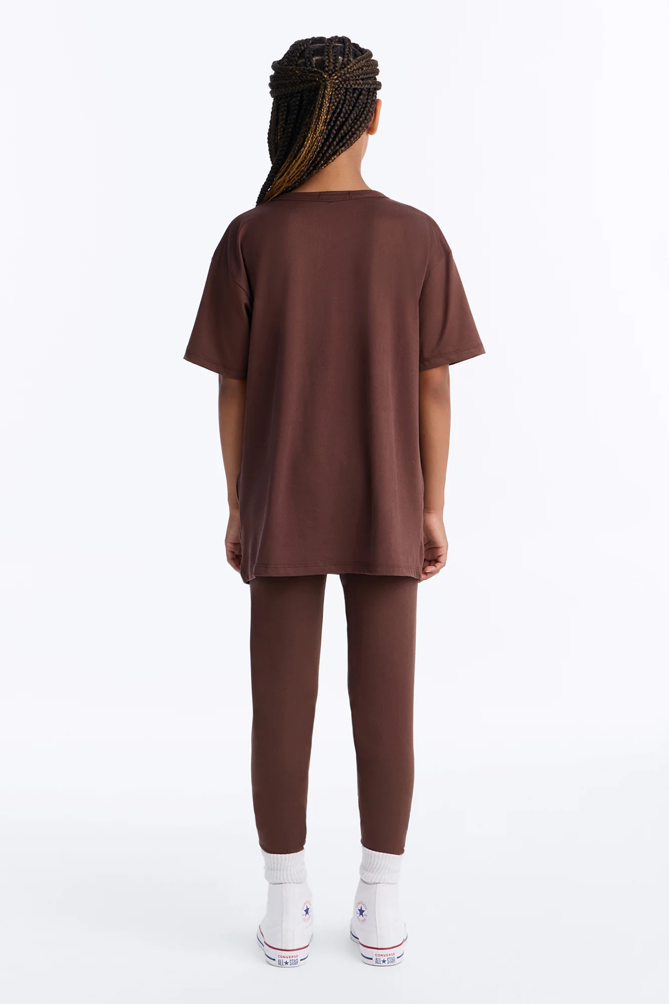 Mini Lucky Girl Legging Set - Brown - Image 4