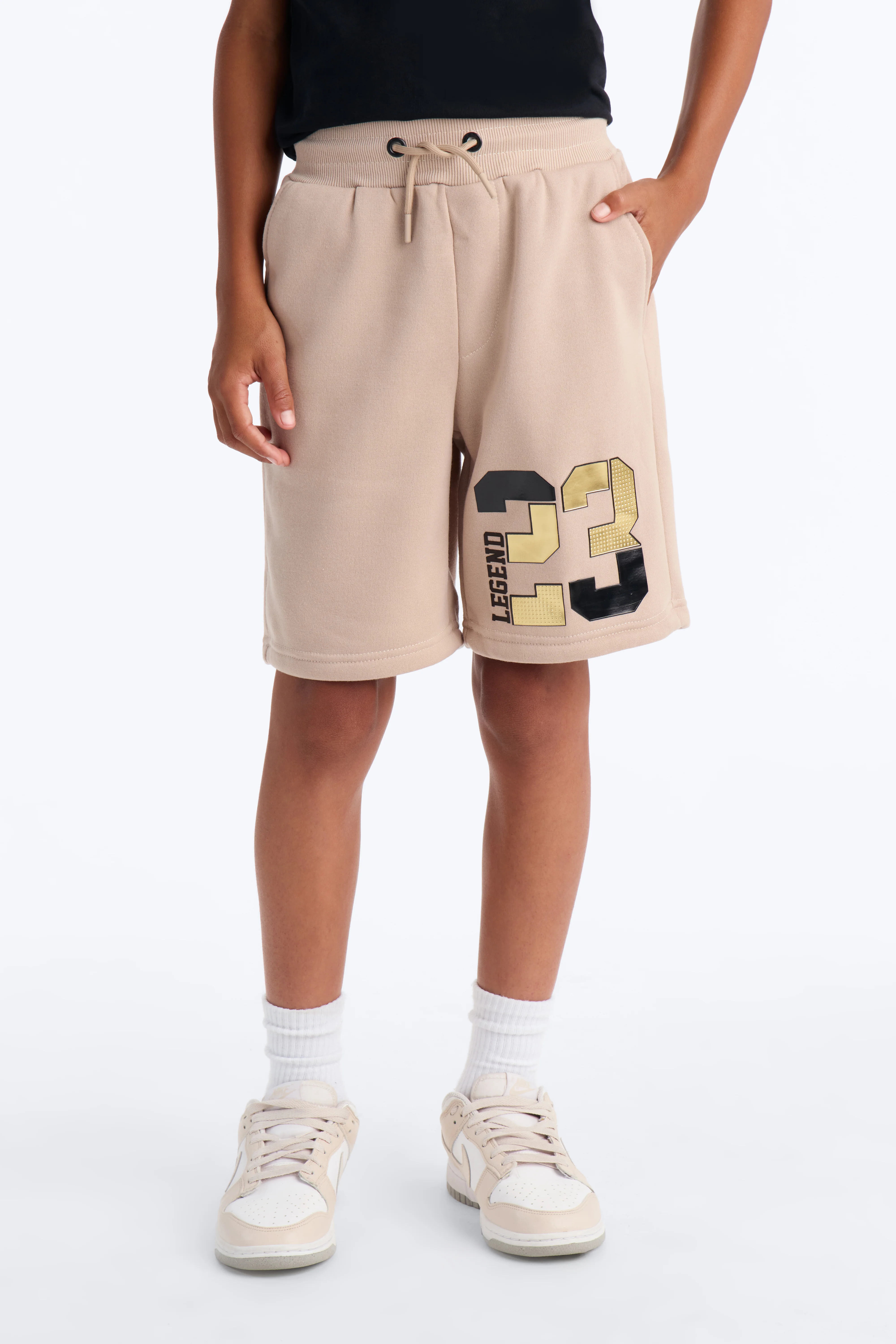 Mini Making Moves 23 Fleece Shorts - Cream