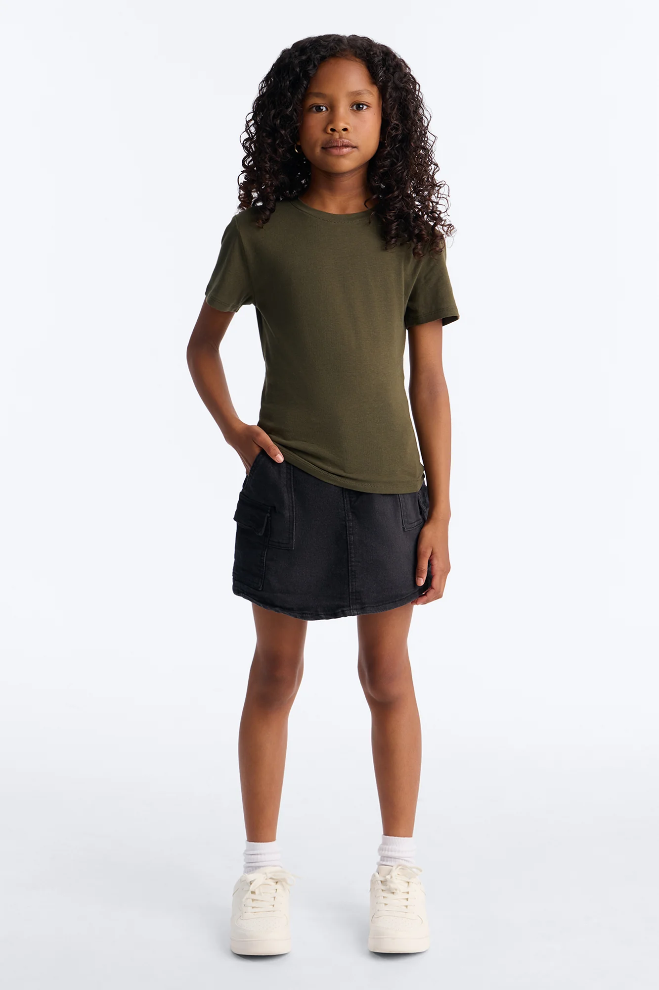 Mini My Everyday Crew Neck Tee - Olive - Image 2