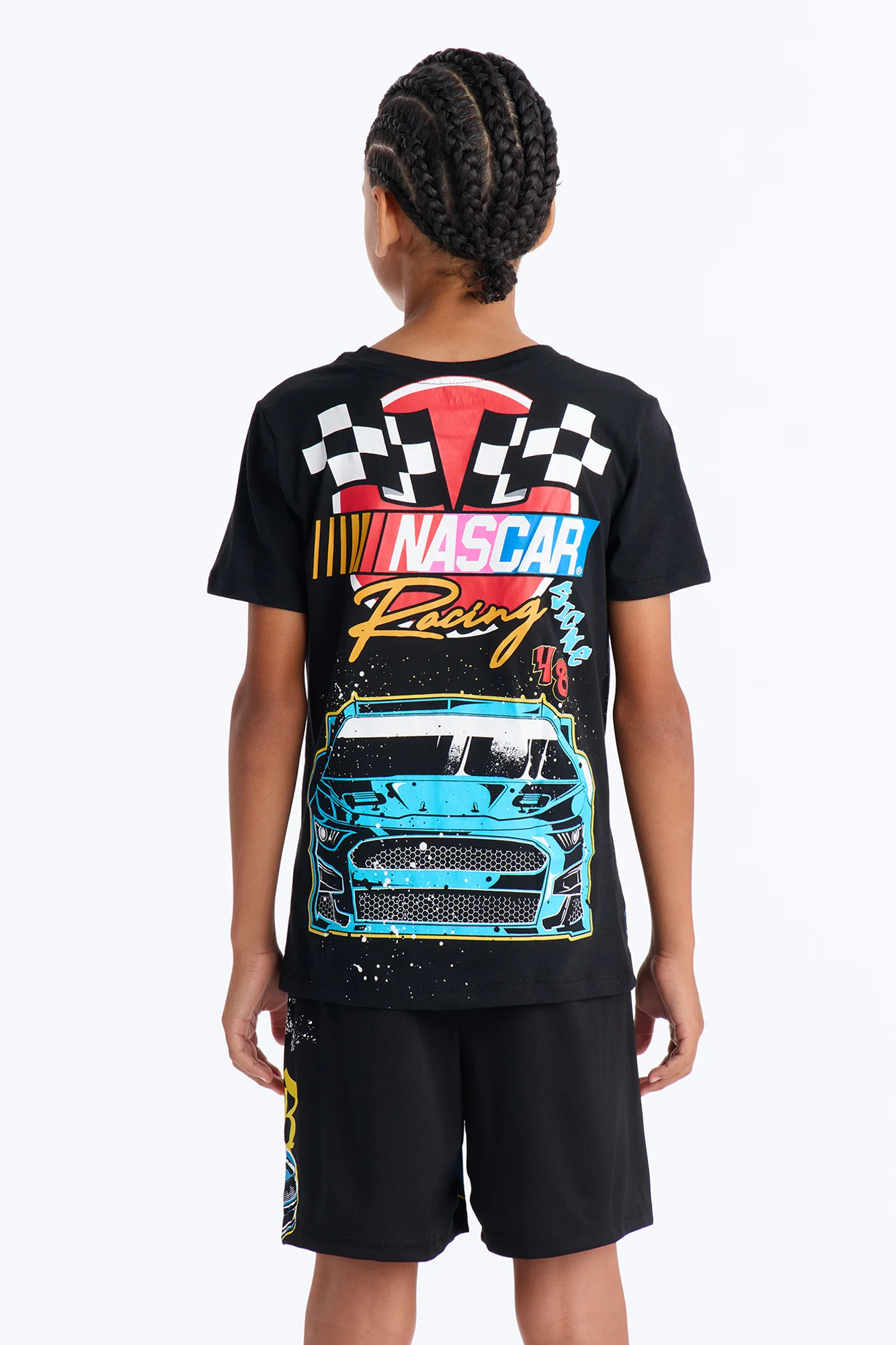 Mini Nascar 200 MPH Short Set - Black - Image 3
