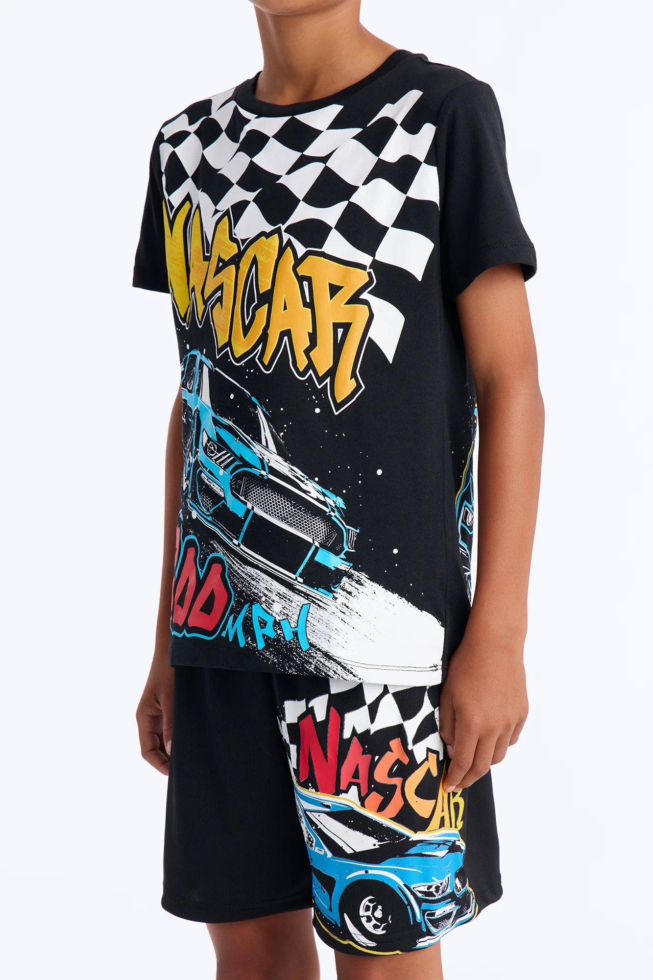 Mini Nascar 200 MPH Short Set - Black - Image 4