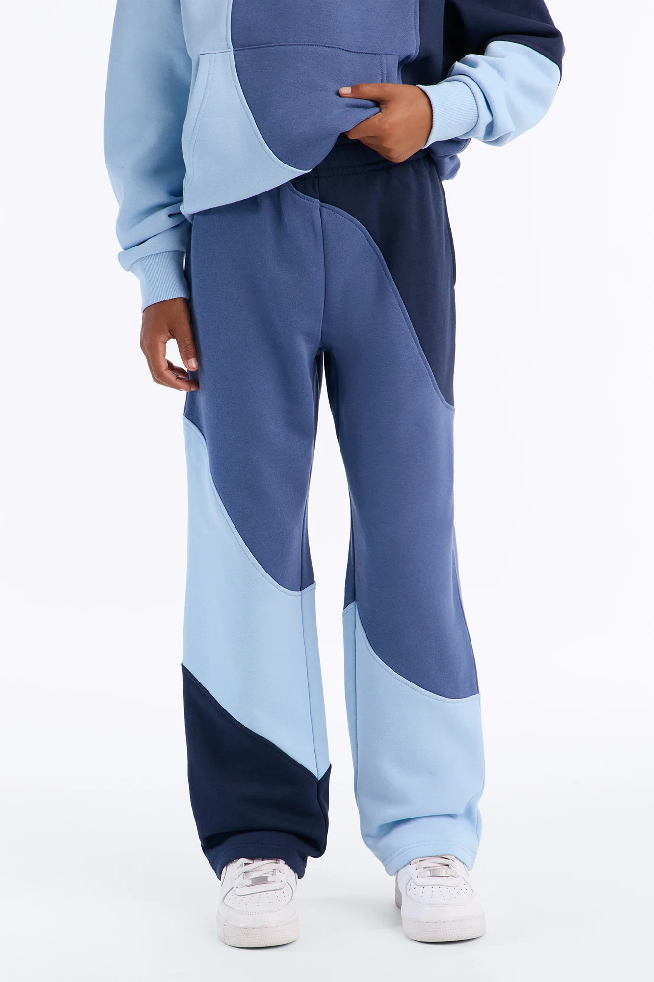 Mini Neapolitan Paneled Straight Sweatpants - Blue - Image 2