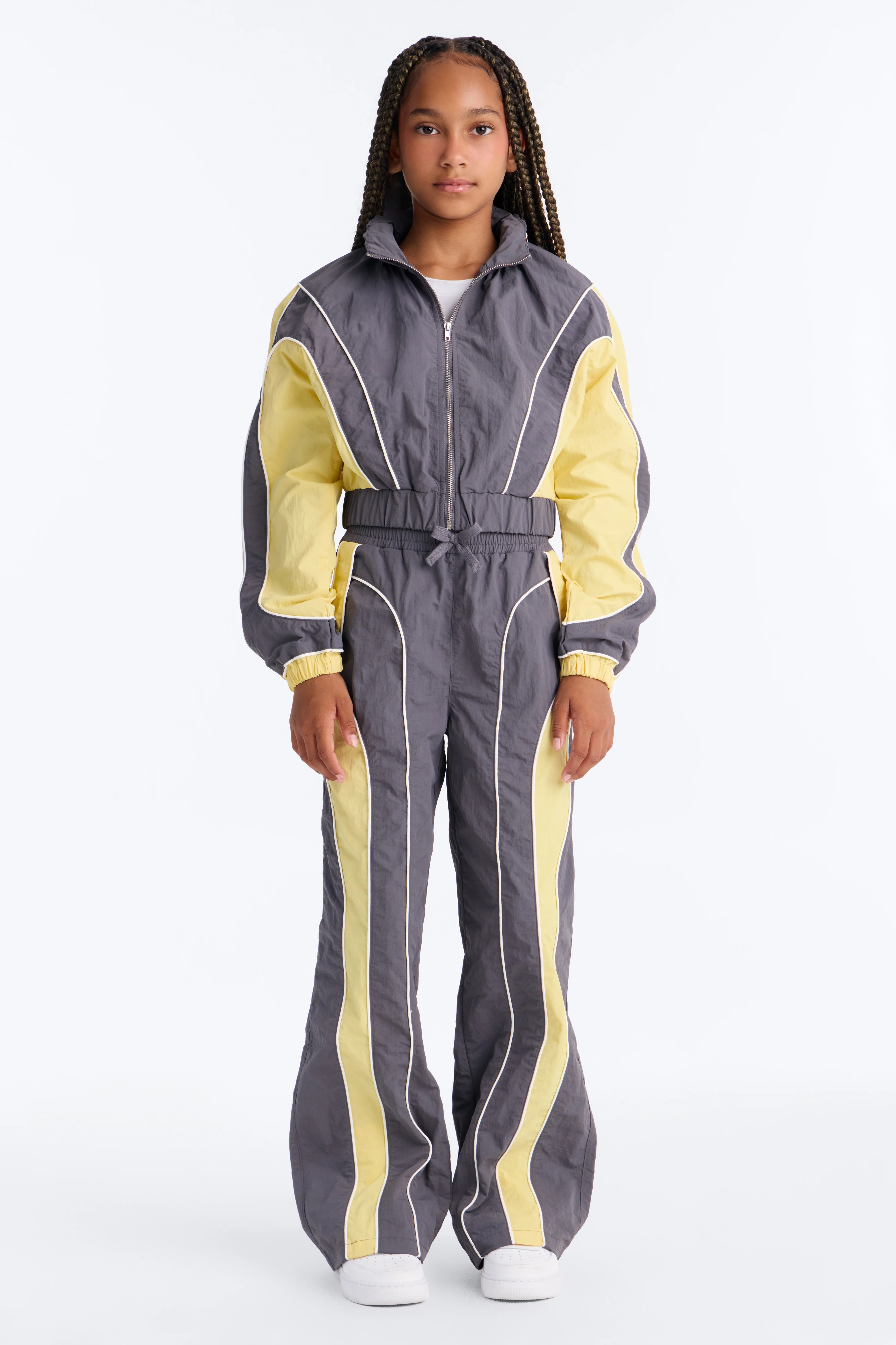 Mini New Era Colorblock Track Pant - Charcoal/combo