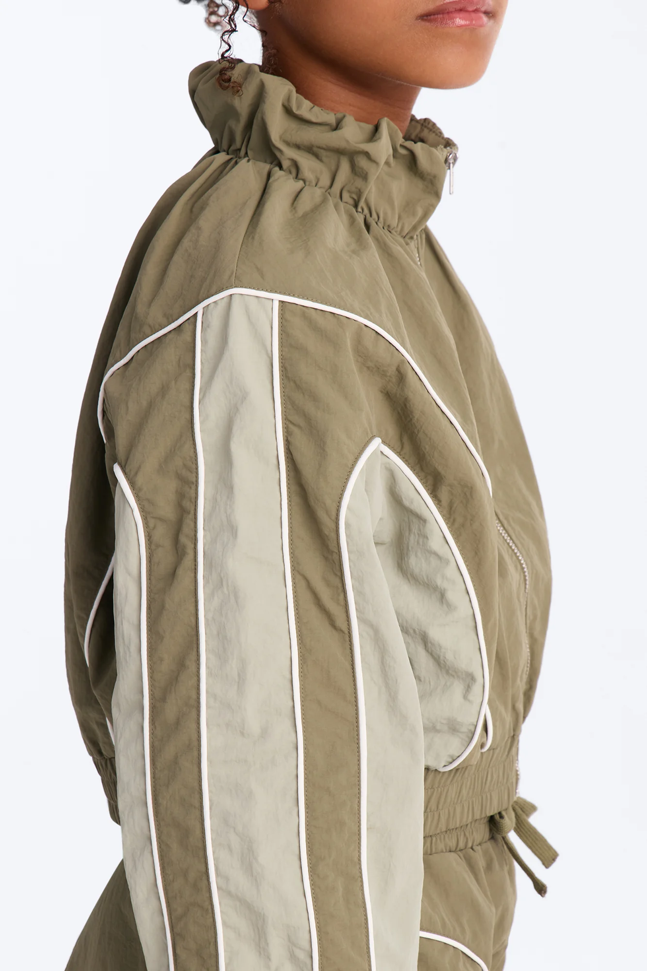 Mini New Era Colorblock Windbreaker Jacket - Sage - Image 4