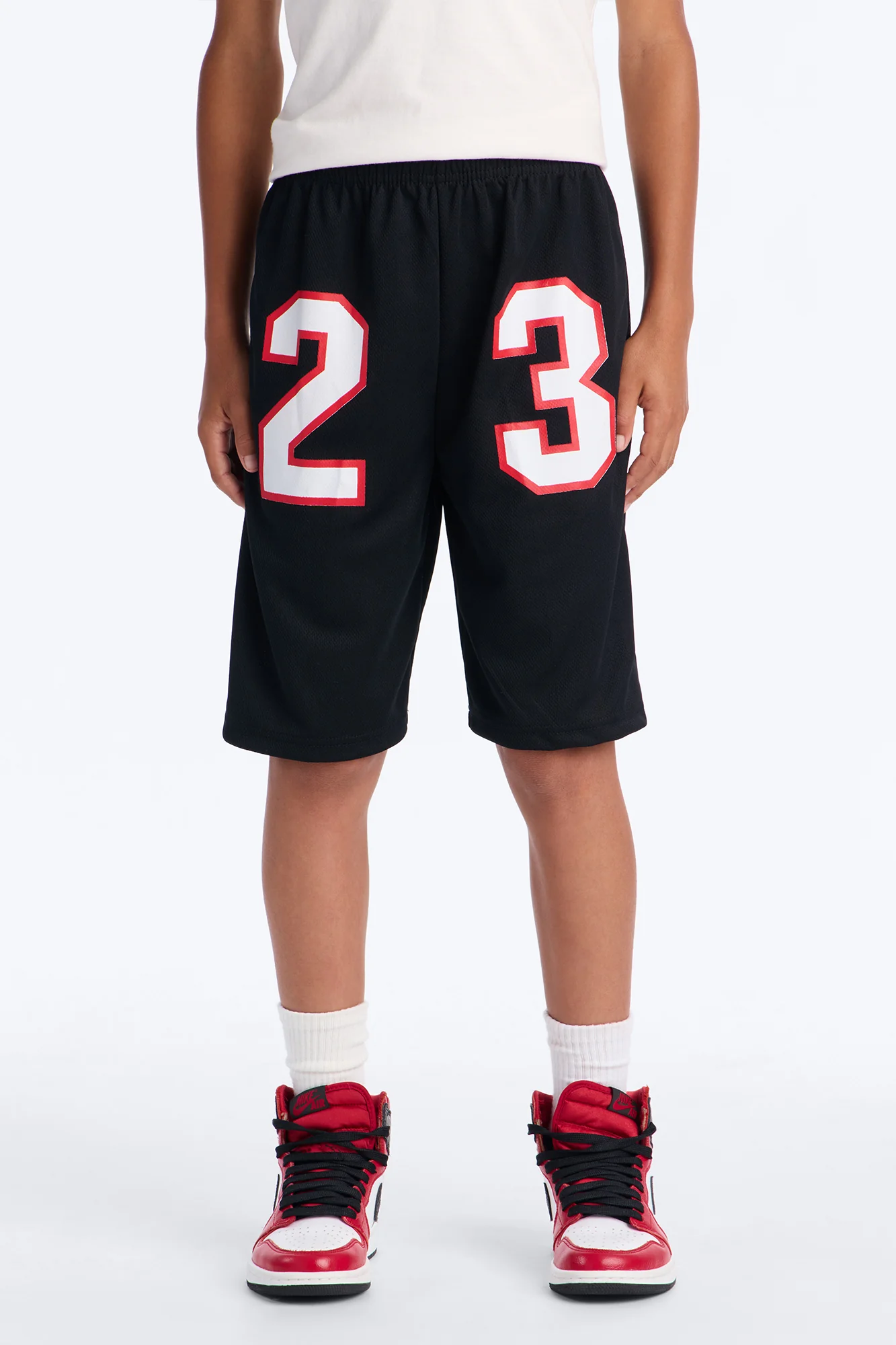 Mini Number 23 Mesh Shorts - Black - Image 2