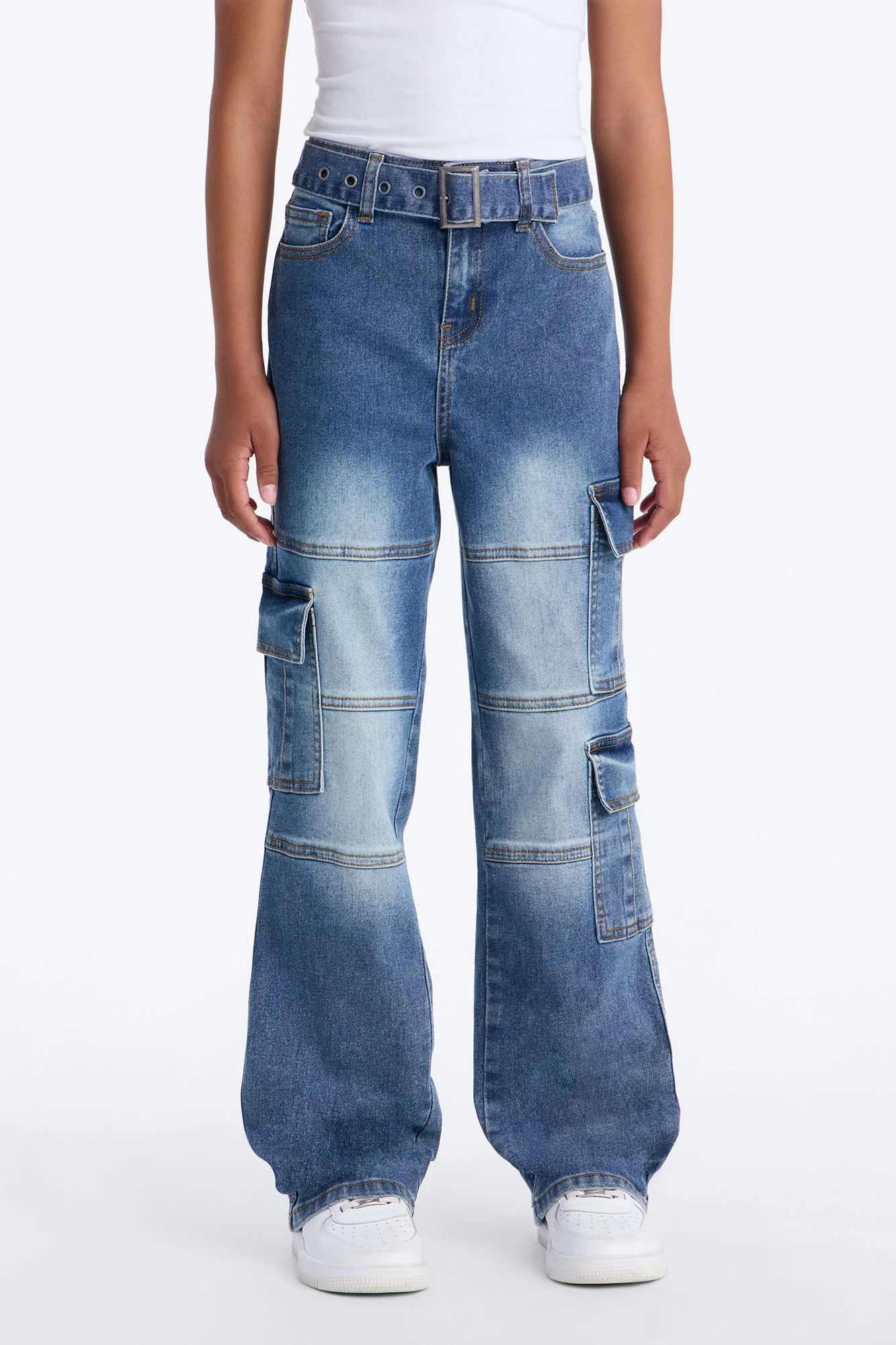 Mini On It Cargo Jeans - Medium Wash - Image 2