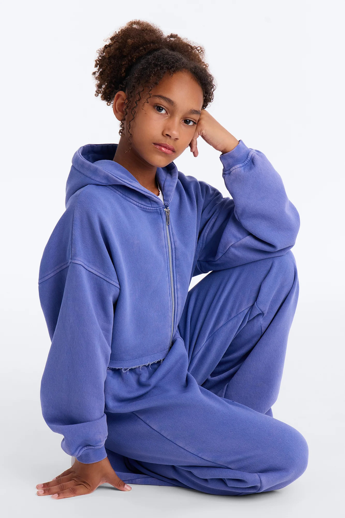 Mini On The Go Fleece Pant Set II - Blue - Image 3