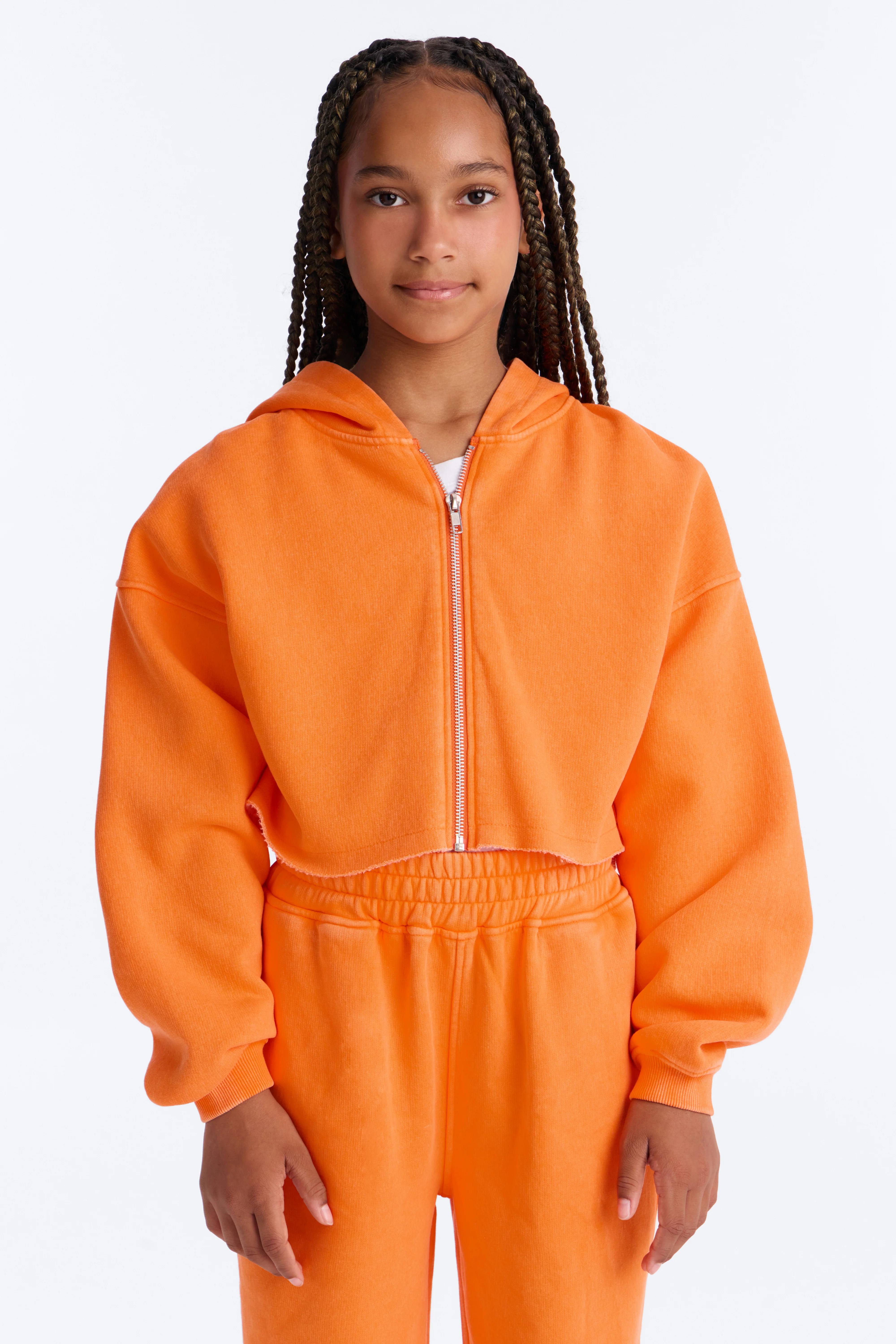 Mini On The Go Fleece Pant Set II - Orange - Image 2