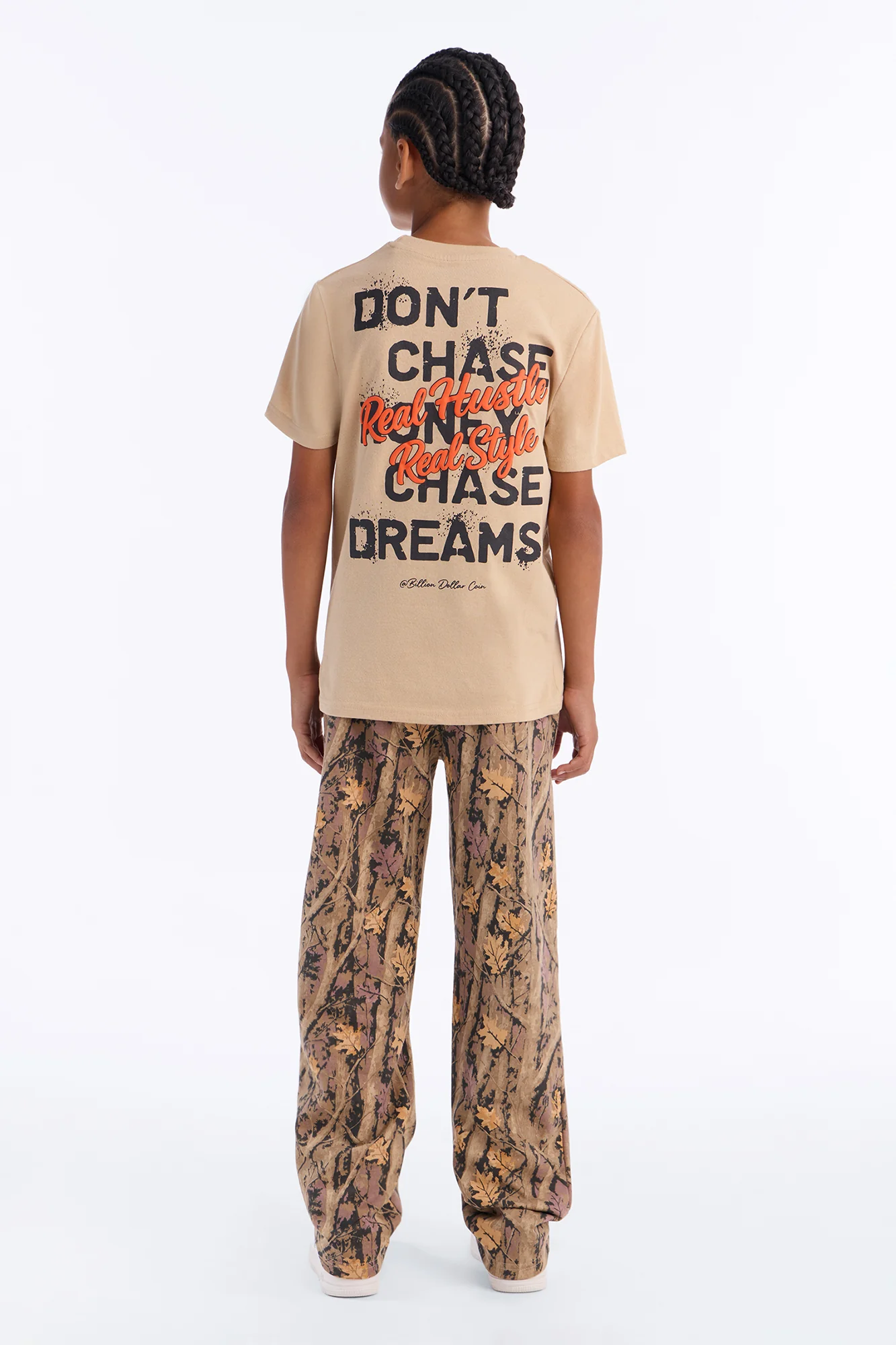 Mini Real Hustle Real Style Pant Set - Khaki/combo - Image 3
