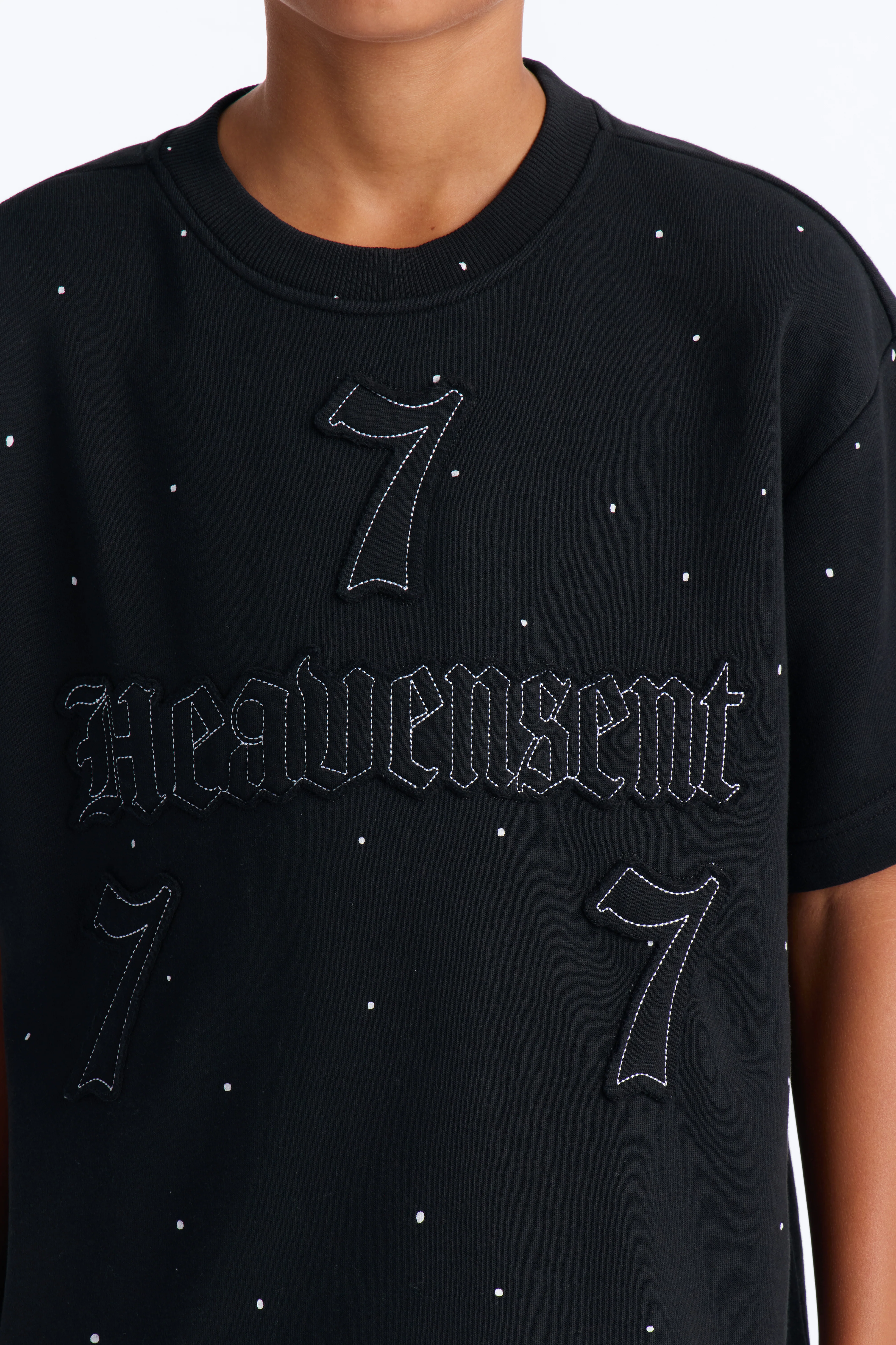Mini Relaxed Heavensent 777 Short Sleeve Tee - Black Wash - Image 4