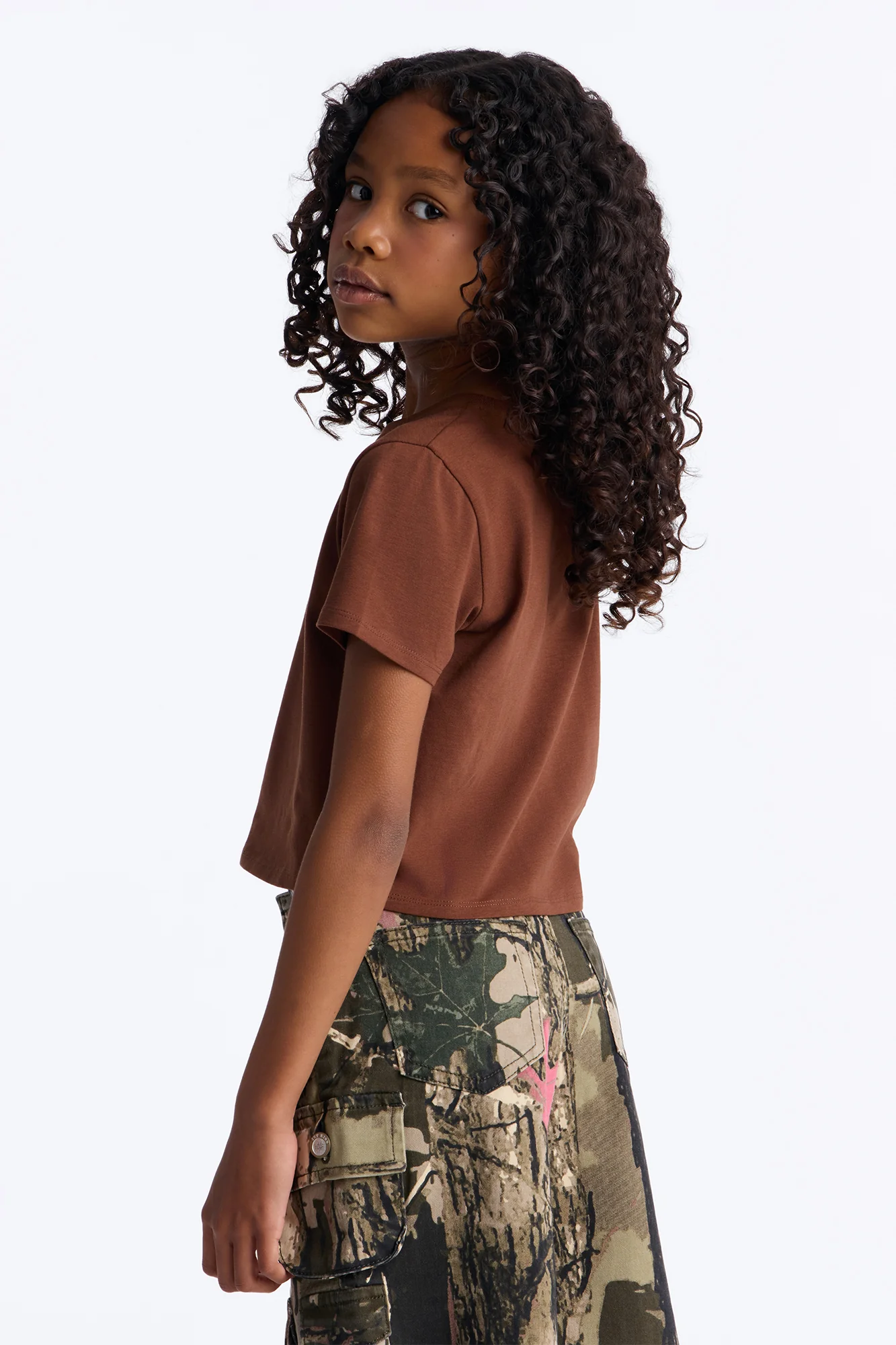 Mini Robin Crop Top - Brown - Image 3