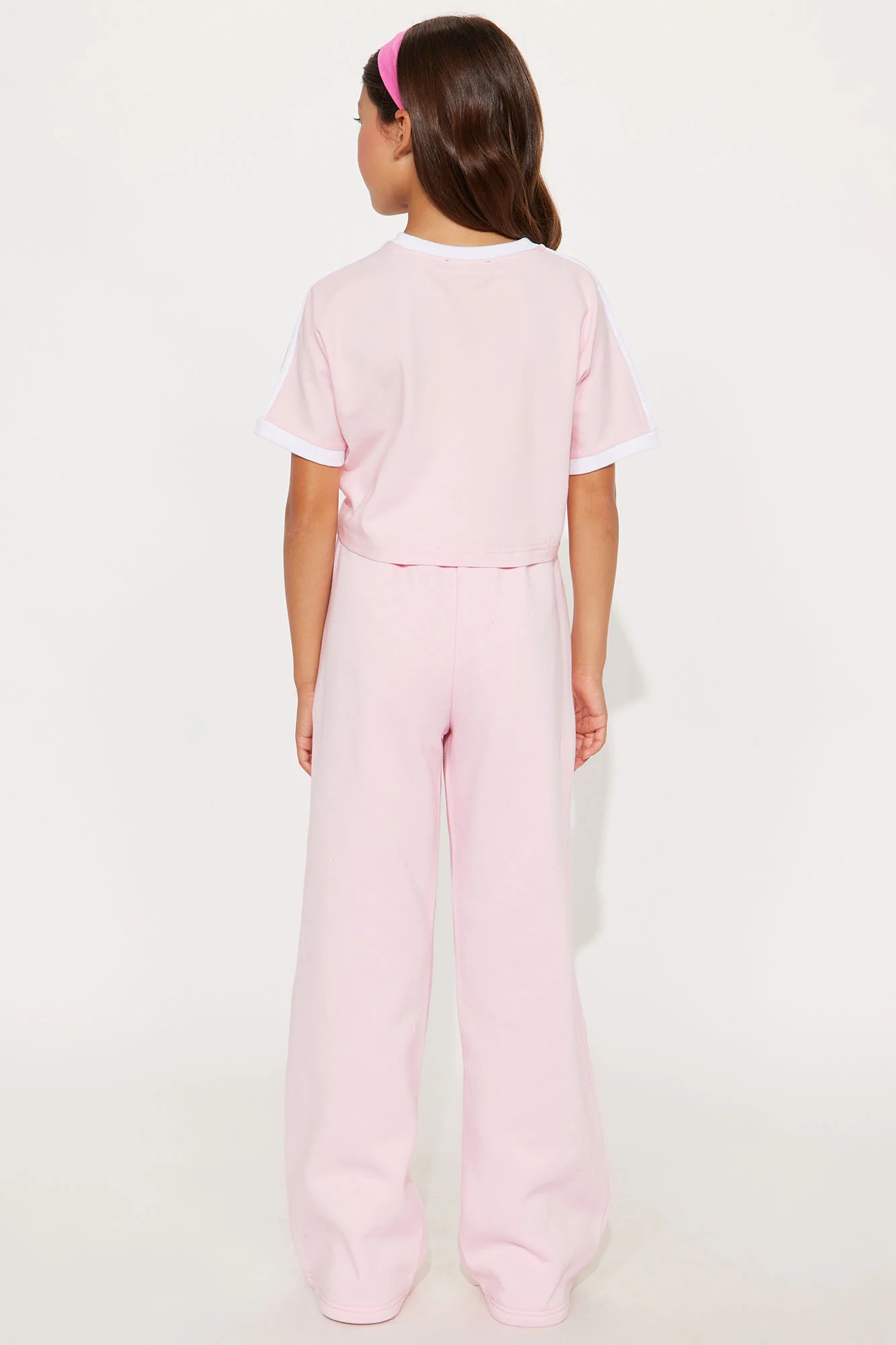 Mini Sara Fleece Track Pant Set - Pink - Image 3