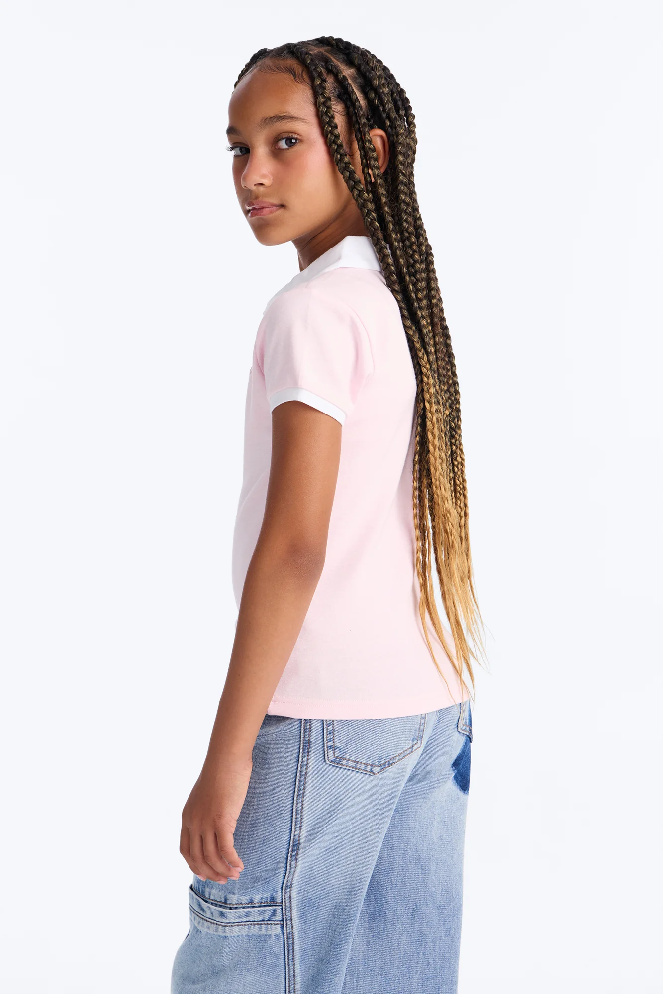 Mini So Sweet Short Sleeve Polo - Pink/combo - Image 3