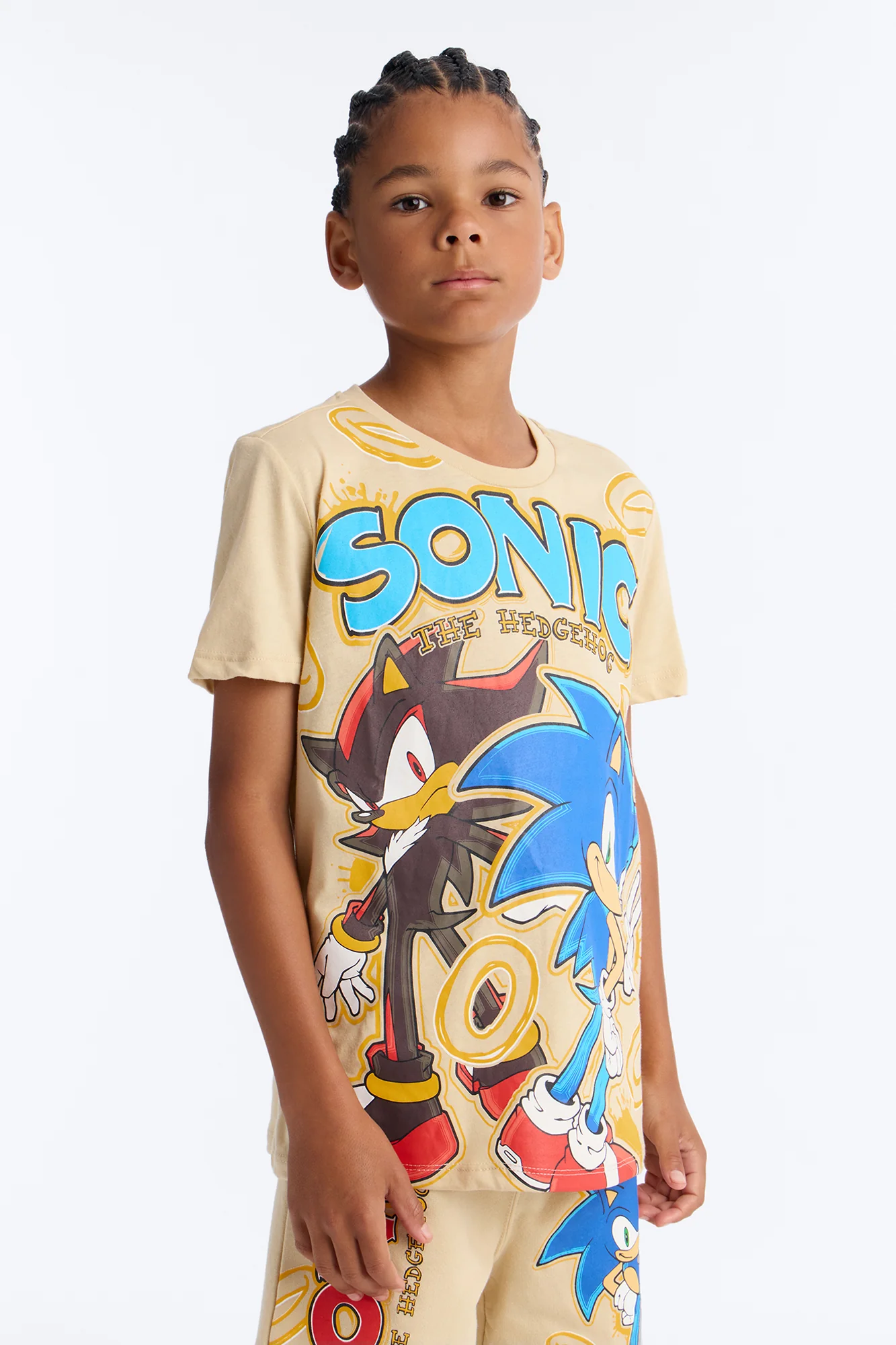 Mini Sonic And Shadow Short Set - Sand - Image 2