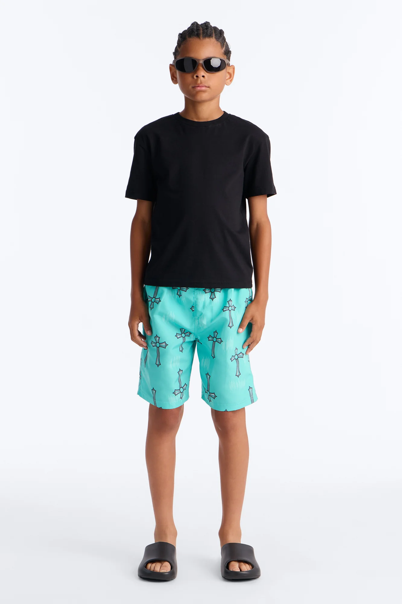 Mini Southpole Crosses Swim Trunk - Turquoise - Image 2