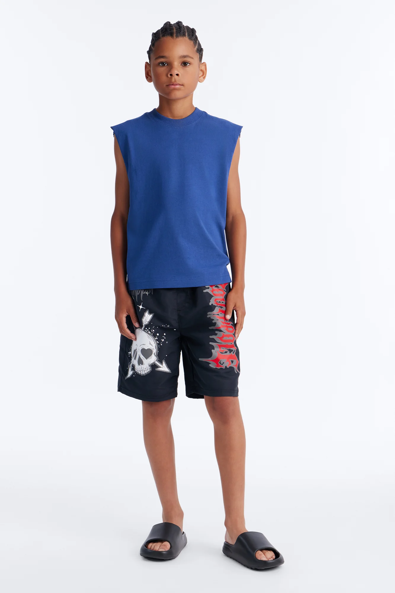 Mini Southpole Skull Swim Trunk - Black - Image 2