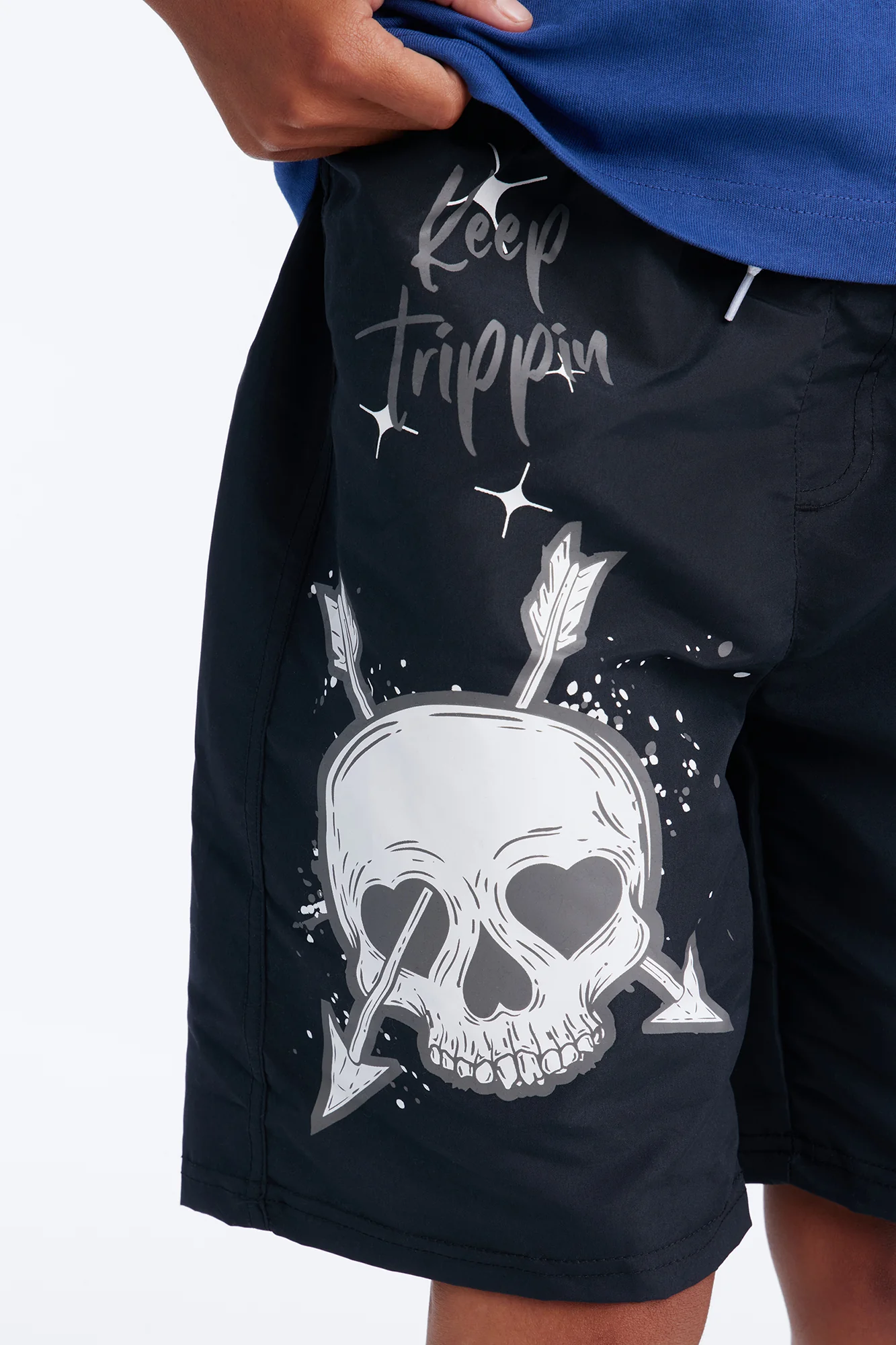 Mini Southpole Skull Swim Trunk - Black - Image 3