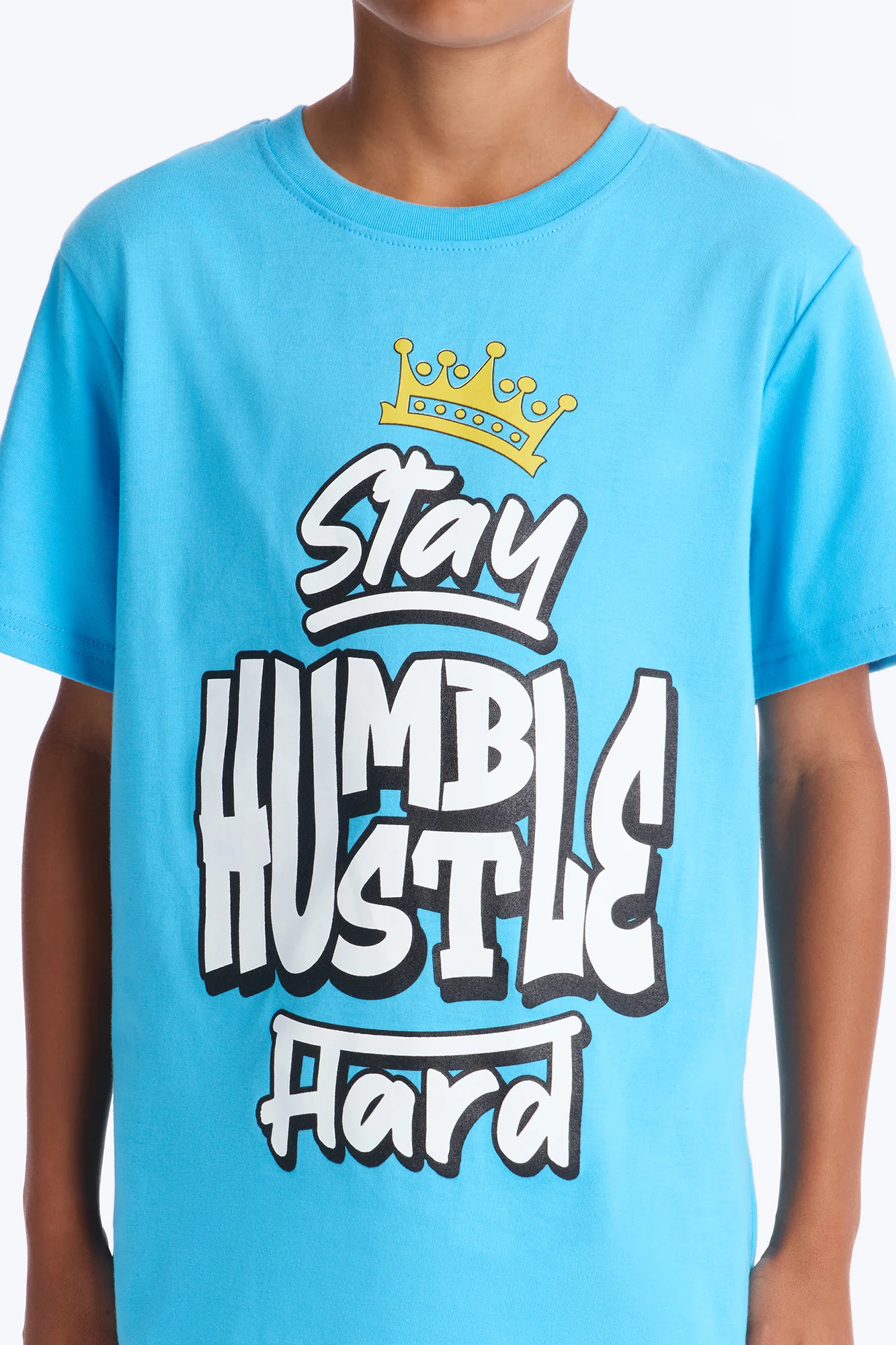 Mini Stay Humble Hustle Hard Short Set - Blue/combo - Image 3