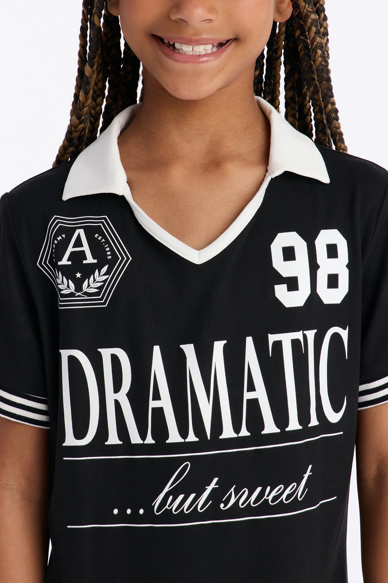 Mini Stay Sporty Polo Shirt Dress - Black/White - Image 3