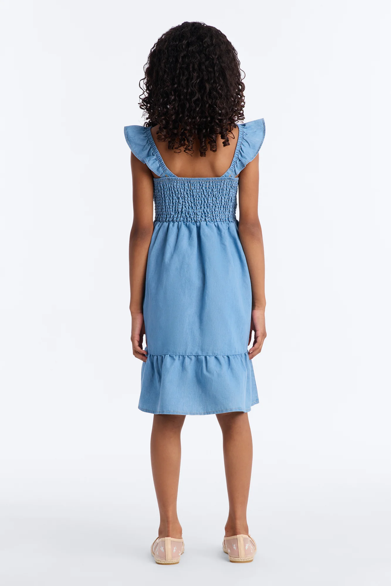 Mini Staying Positive Denim Dress - Light Wash - Image 3