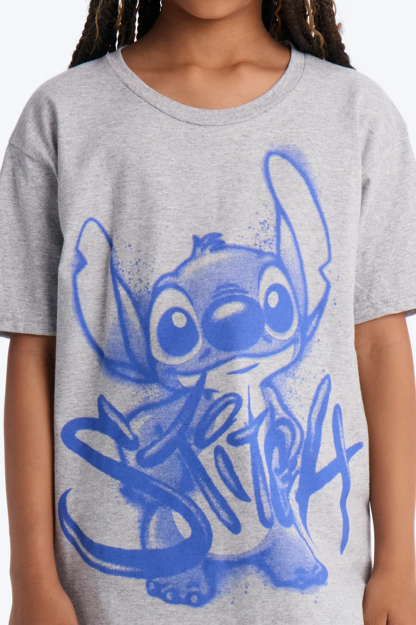 Mini Stitch Airbrush Short Sleeve Tee - Grey - Image 3