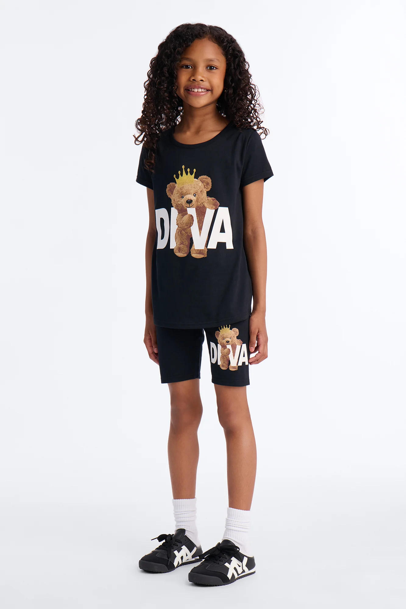Mini Such A Diva Bike Short Set - Black