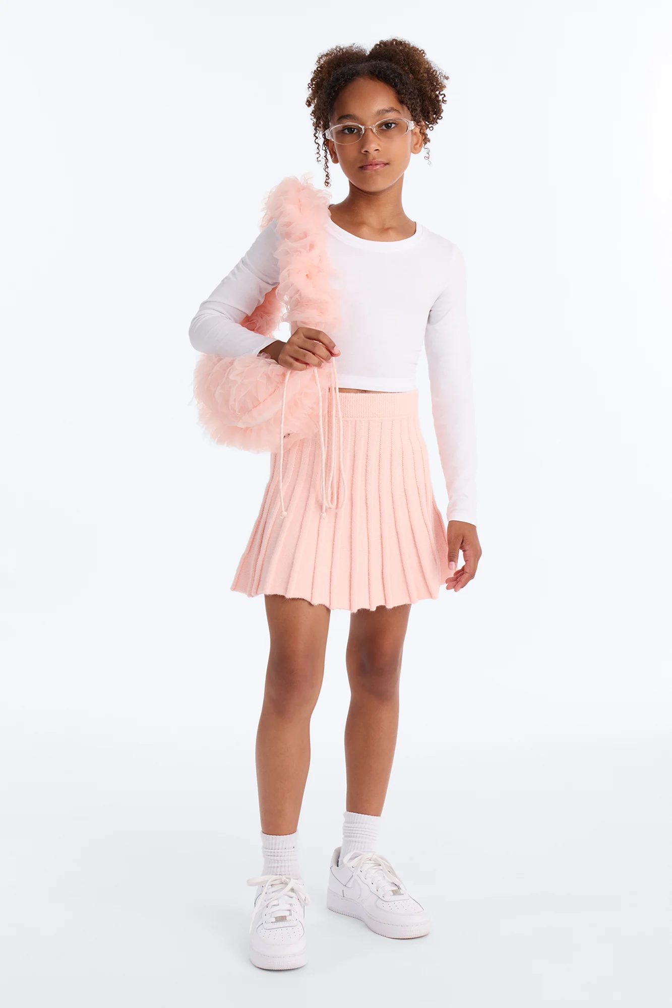 Mini Sweet 'n Simple Sweater Mini Skirt - Light Pink