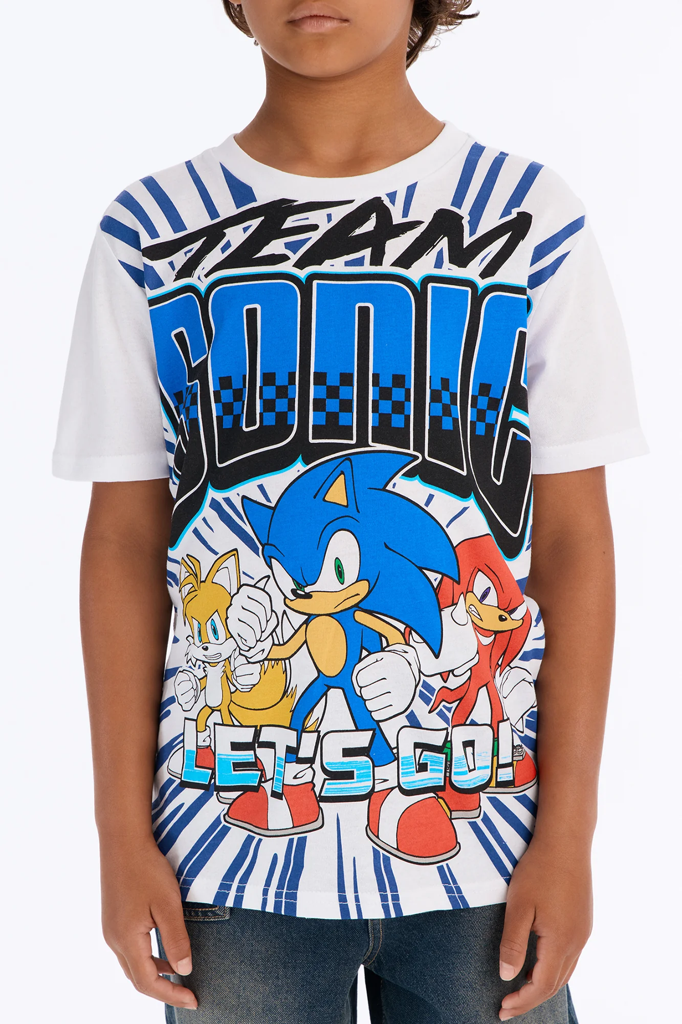 Mini Team Sonic Short Sleeve Front/Back Tee - White - Image 4
